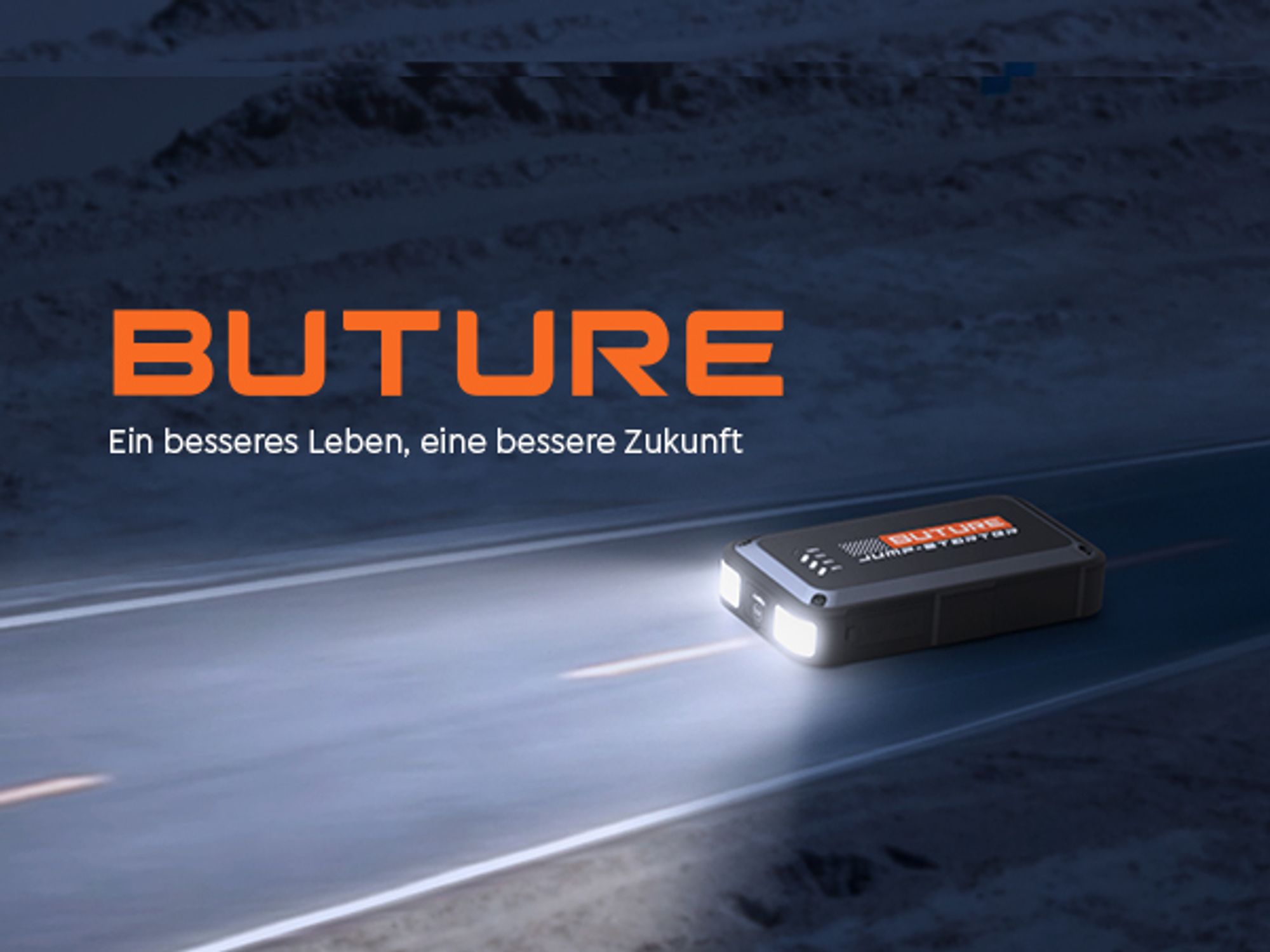 Buture Starthilfe Powerbank, 3000A Spitzenstrom, PD45W Schnellladung, Starter Powerbank Auto Starthilfe, Vier in Eins, Jump Starter, Beta08