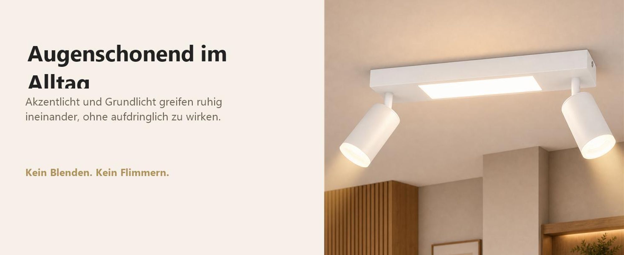 ZMH Deckenleuchte Led Deckenstrahler GU10 2 Flammig - Deckenlampe Weiß 3000k Warmweiß 20W Schlafzimmerlampe Schwenkbar 350° Deckenspot