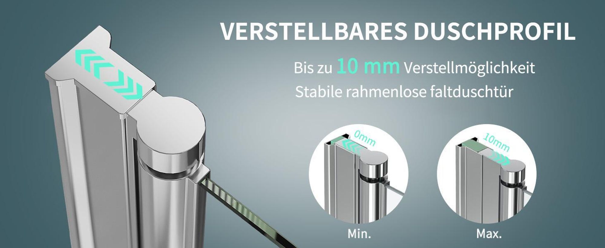 Faltbar Duschkabine Eckeinstieg 80x80x185cm Falttür mit Seitenwand ESG Glas Eckdushe Duschabtrennung Rahmenlos Faltdusche,OHNE Duschwanne