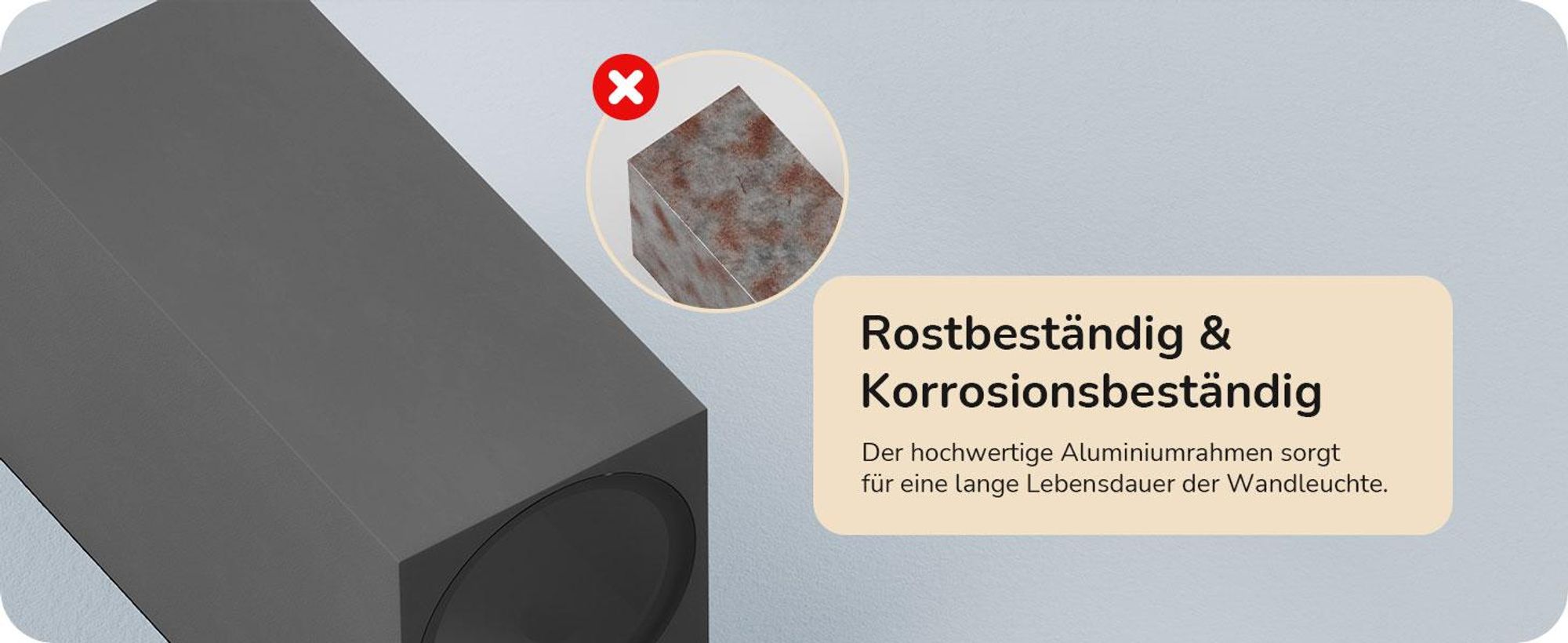 EDISHINE 2er LED Wandleuchte Innen/Aussen, Wandlampe Up Down Warmweiß, Außenwandlampe  Einstellbarer Lichtstrahl, Anthrazit
