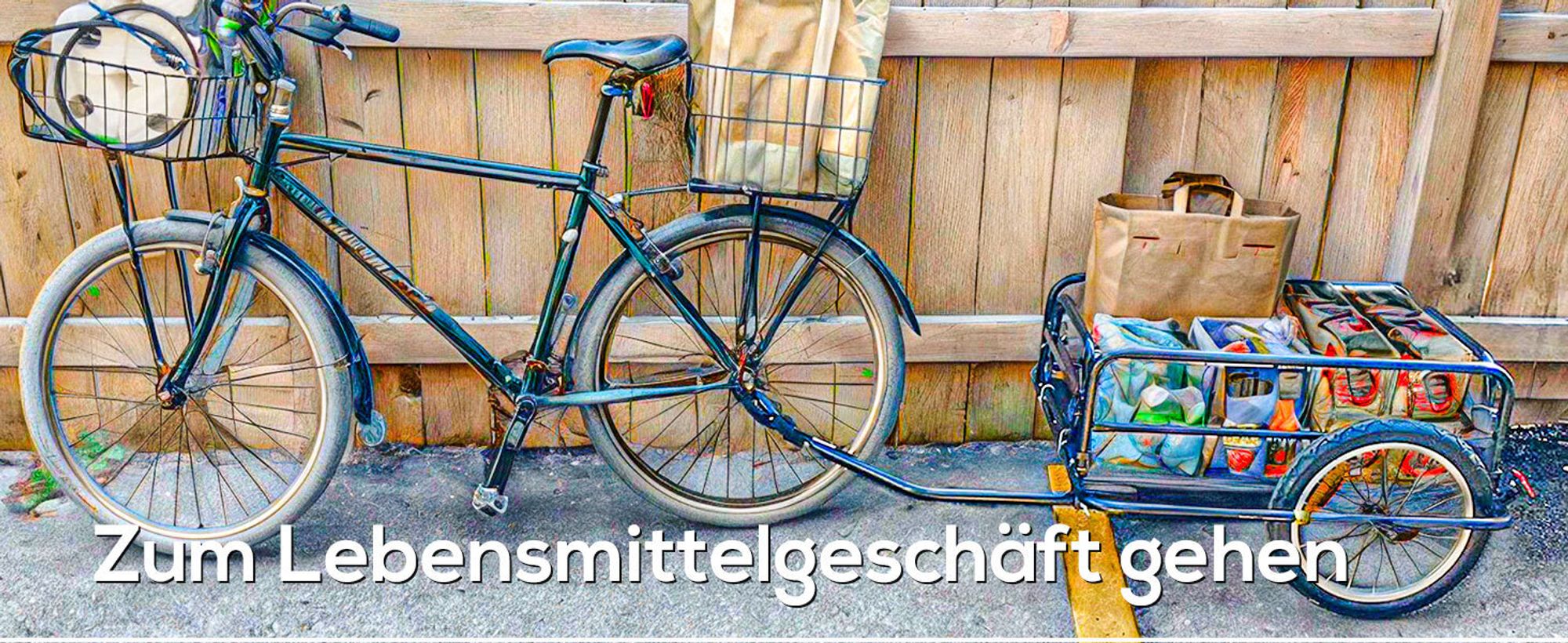 HOMCOM Fahrradanhänger Lastenanhänger für Fahrrad 40kg Belastbarkeit