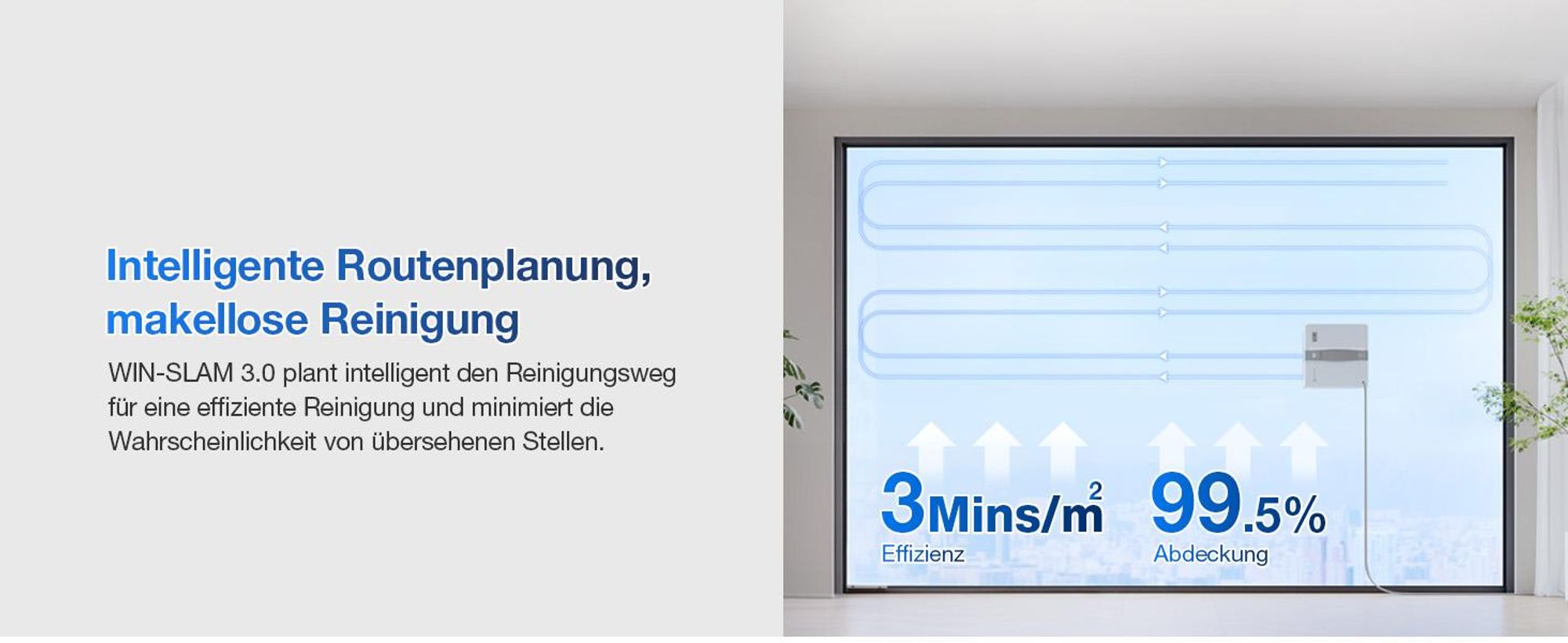 ECOVACS WINBOT Mini Fensterputzroboter Grau