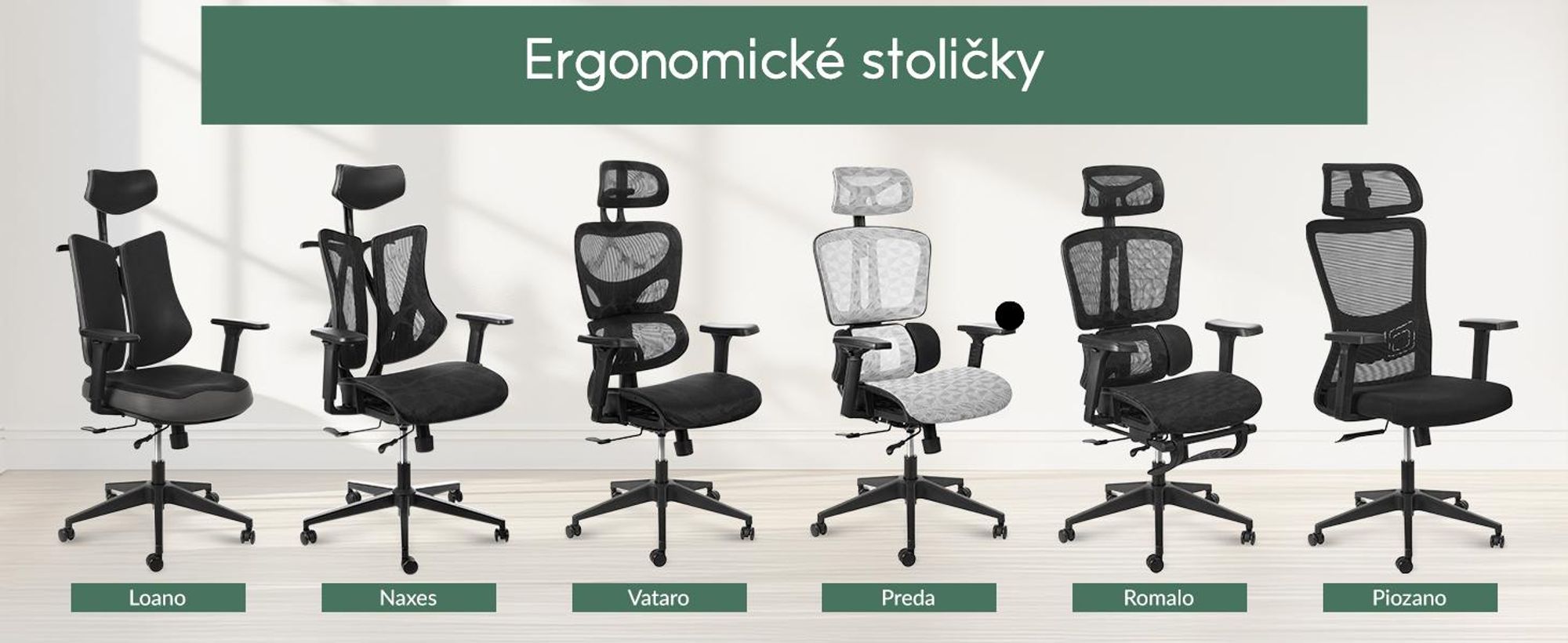 Ergonomické kreslo Naxes – Čierne