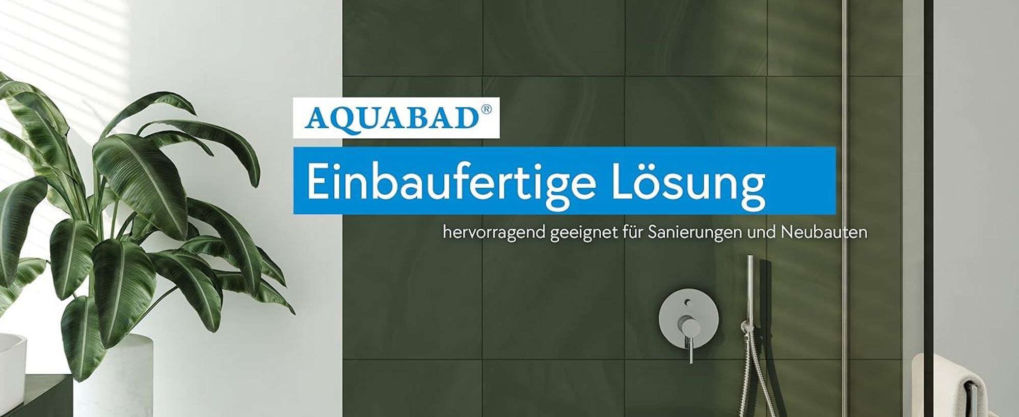 AQUABAD® Duschwanne Komplettset Ultima LeakProtect® Smooth White 90x90cm Quadrat mit Ablaufgarnitur Alcadrain A49CR
