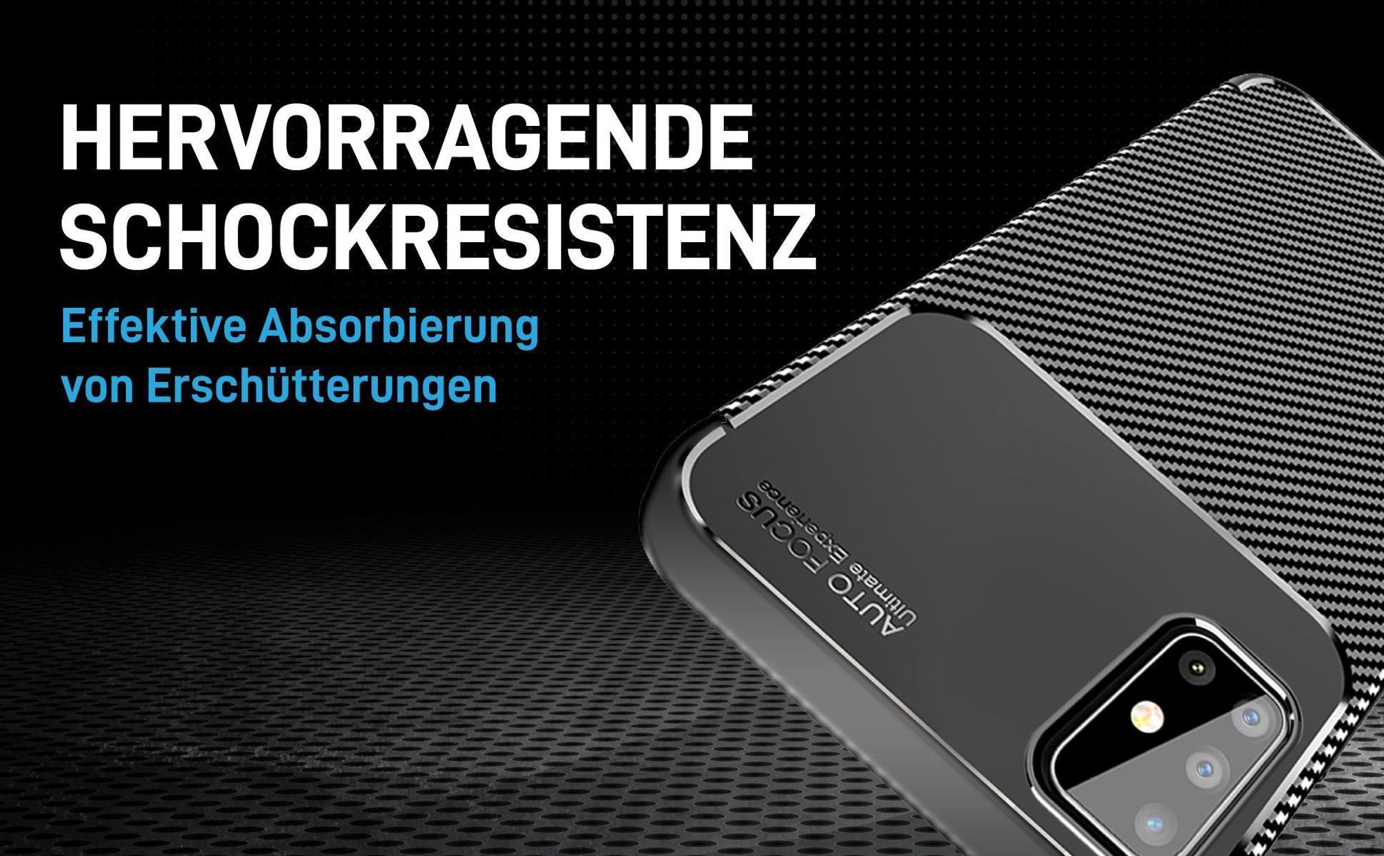 Schwarze Hülle für Samsung Galaxy A51 mit Aufprallschutz