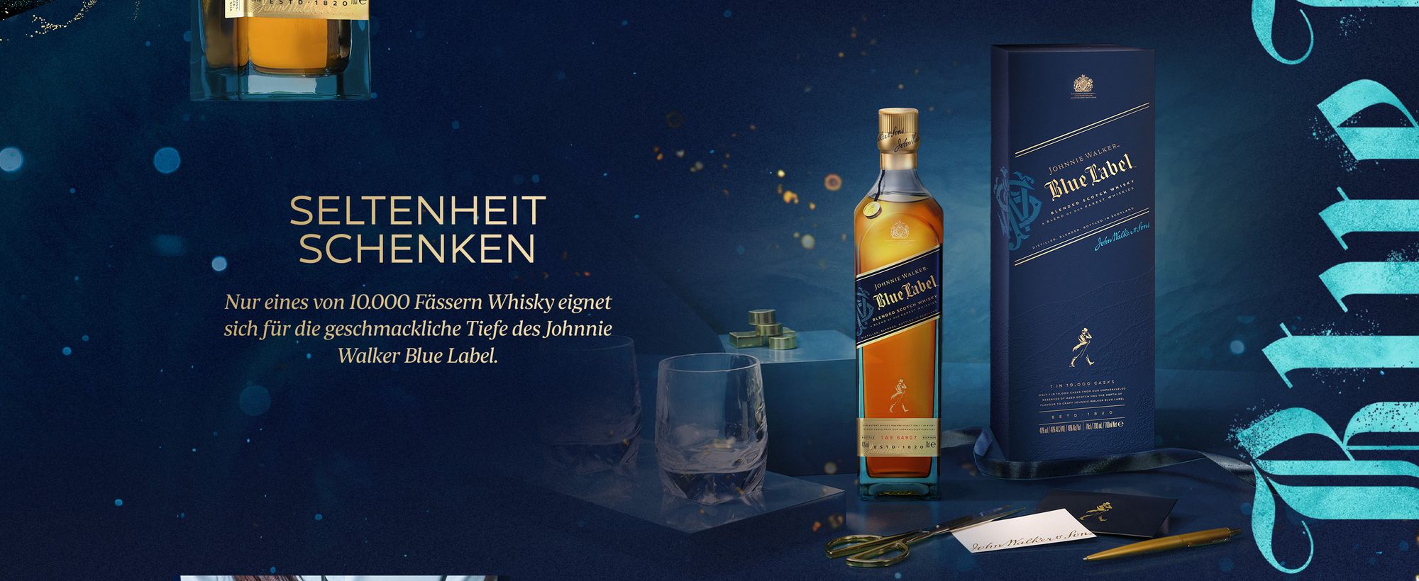 Johnnie Walker Blue Label, Blended Scotch Whisky , 40% Vol, 700ml Einzelflasche