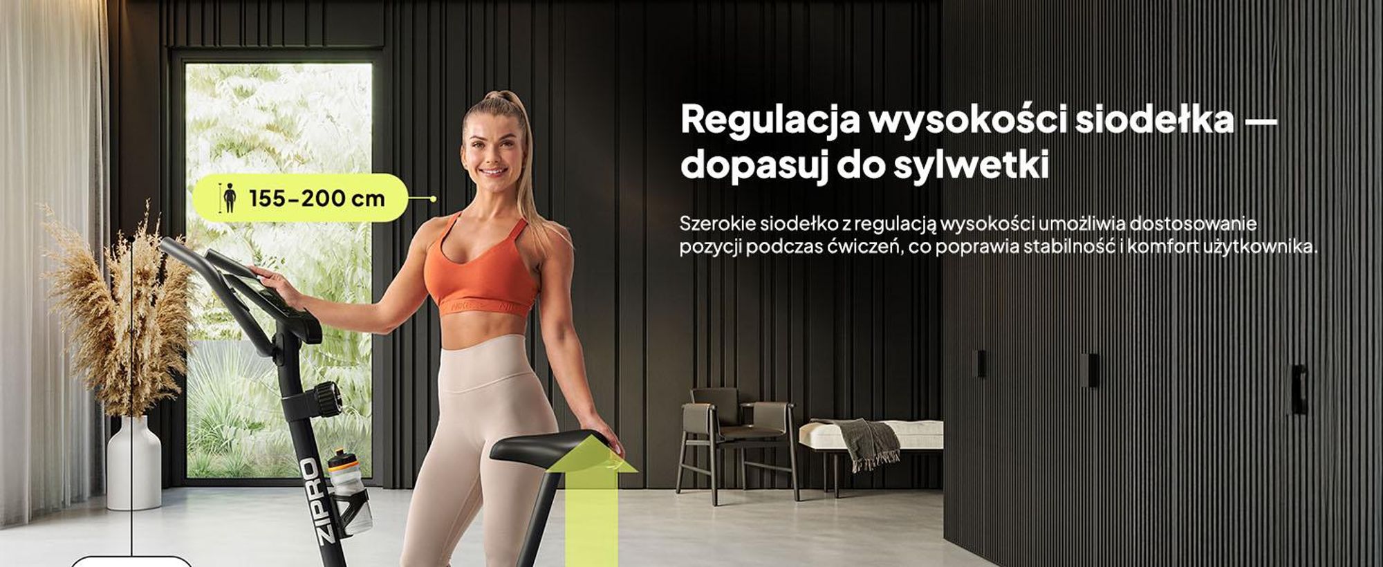 Rower treningowy Zipro Beat RS – magnetyczny rower fitness z masą obrotową 6 kg – cichy rower treningowy do 120 kg – pomiar tętna, uchwyt na butelkę