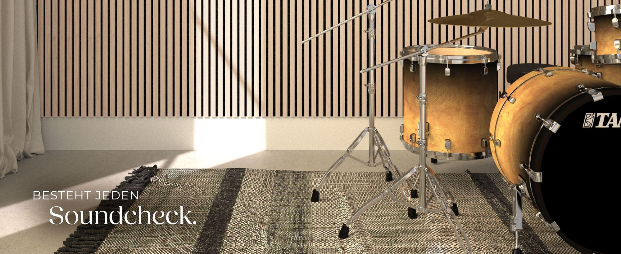 tectake® Akustikpaneele Sonic Wall Holzoptik in Eiche schwarz je 60 x 120 x 2,1 cm, Größe flexibel anpassbar