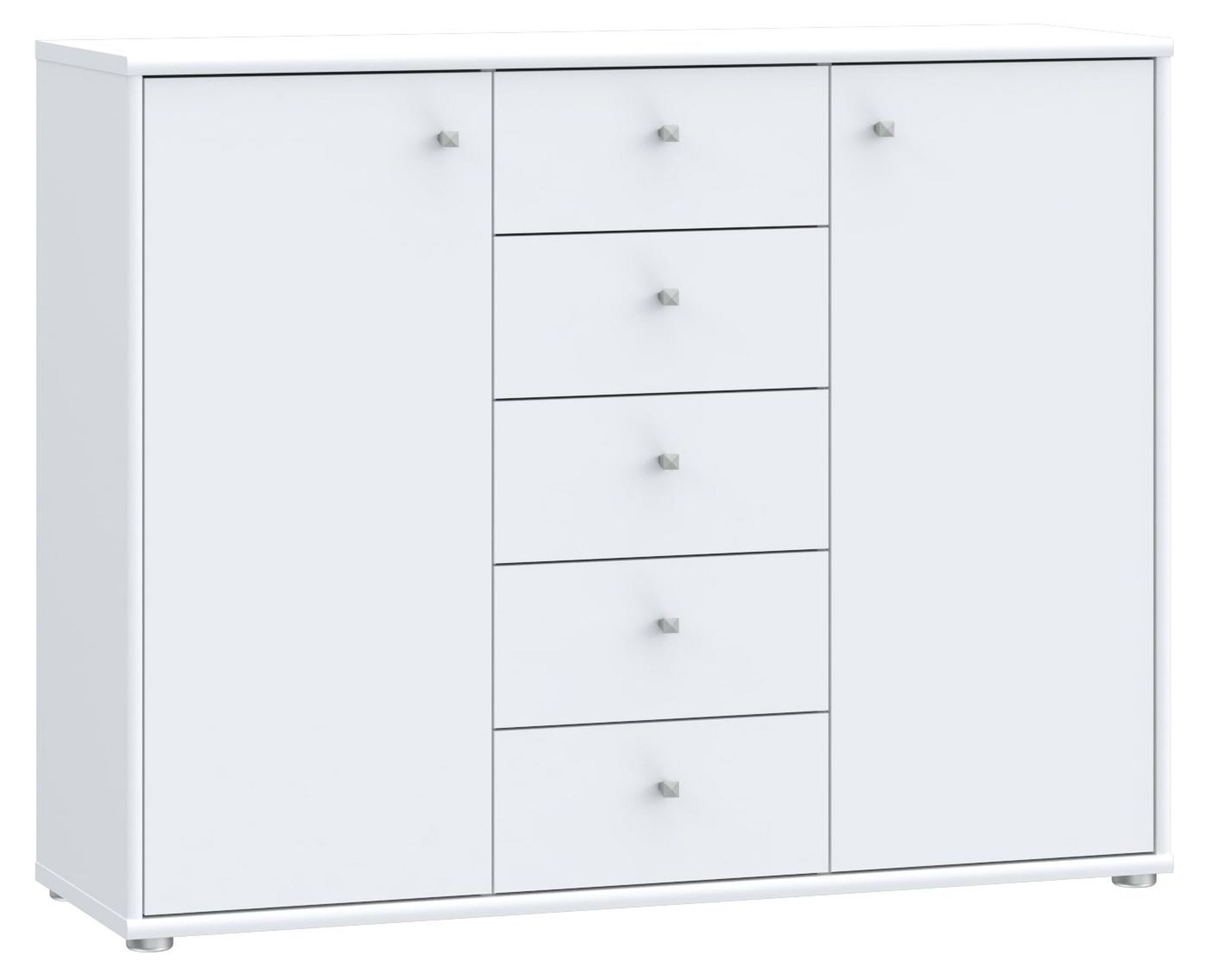 Tembi Kommode von freiraum – moderne Stauraum-Kommode mit 2 Türen und 5 Schubladen