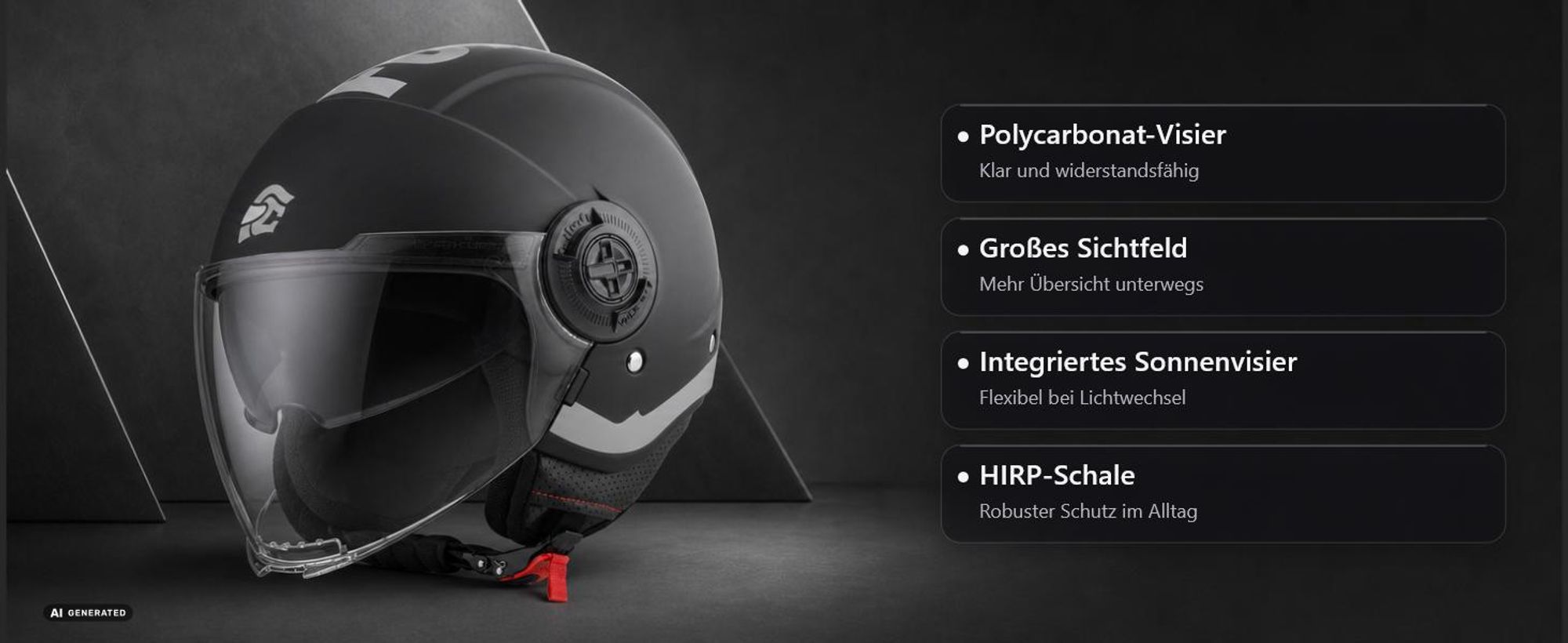 FC-Moto Ralgo Jethelm, schwarz/grau, XL