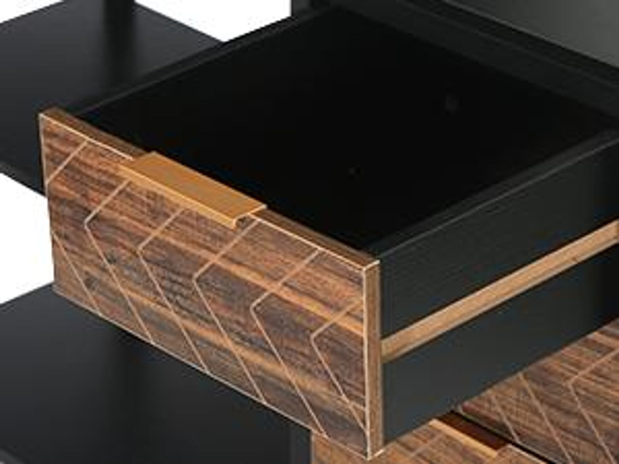 Tribesigns L-förmiger Schreibtisch mit Schubladen, 150 cm Eckschreibtisch mit Regalen, umkehrbarer L-förmigerBüro Arbeitstisch, HomeOffice, Schwarz