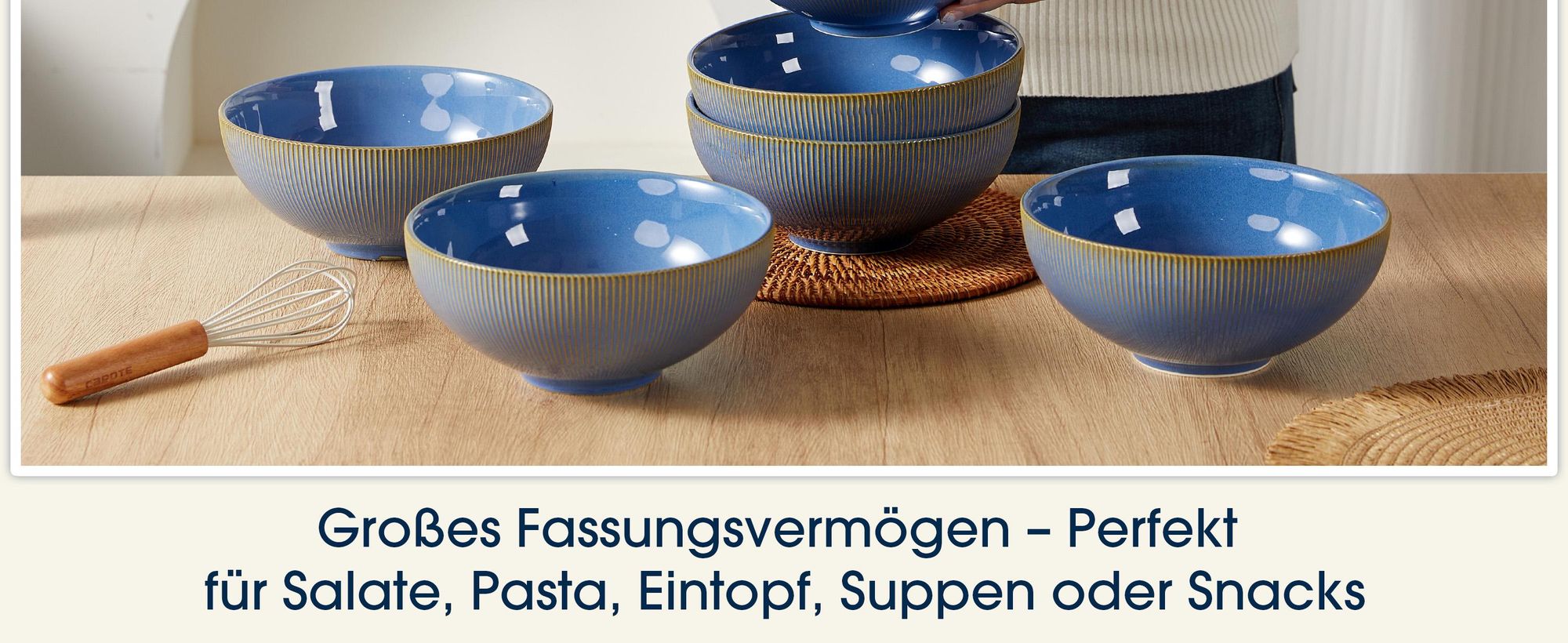 Schüssel Set 6stück Ø20 cm Müslischale Suppenschüssel Frühstücksschüssel Suppenschale Suppenteller Keramik 6personen mikrowellenfest spülmaschinenfest