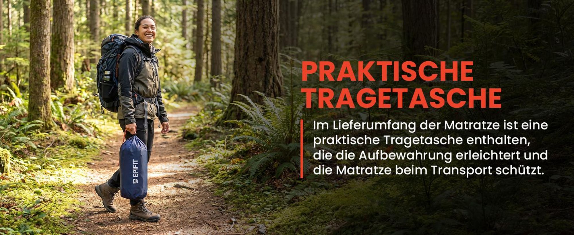 Blaue Selbstaufblasende Isomatte Luftmatratze Camping Schlafmatte ultraleicht