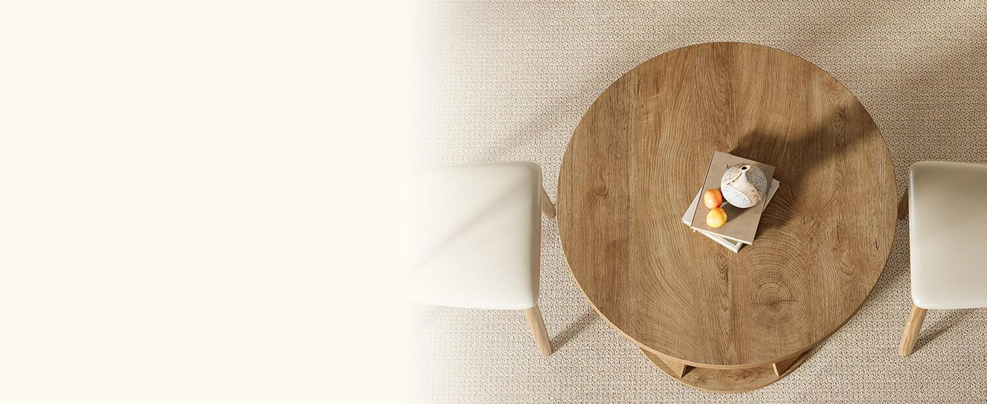 Tribesigns runder Esstisch für 2 Personen, 80 cm kleiner Küchentisch im Landhausstil aus Holz mit 2 Ablagefächern, kleine Räume, hellbraun