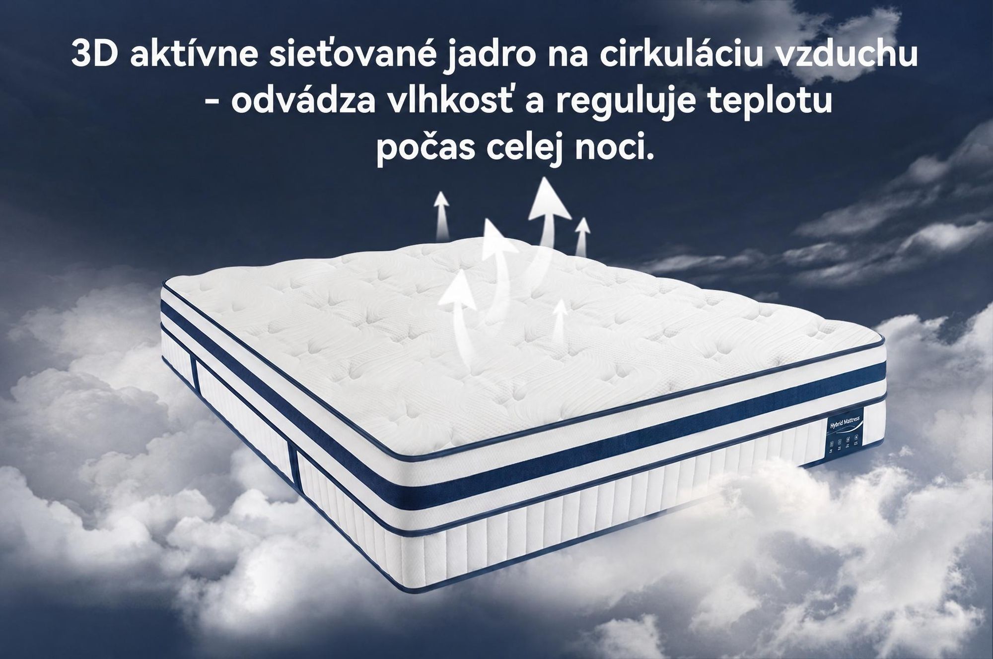 Matrac 90x200 30 cm s integrovaným topperom, 7-zónová vrecková pružinová matrac H3/H4