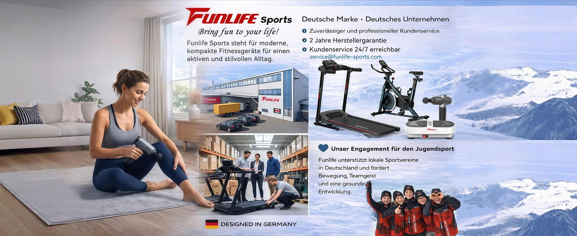 FunLife M2 Mini Massagepistole, 0,5 kg, 12 mm Tiefenhub, 6 Stufen, 4 Massageköpfe, USB-C, leise <45 dB, für Nacken Schulter Rücken, Mint Green