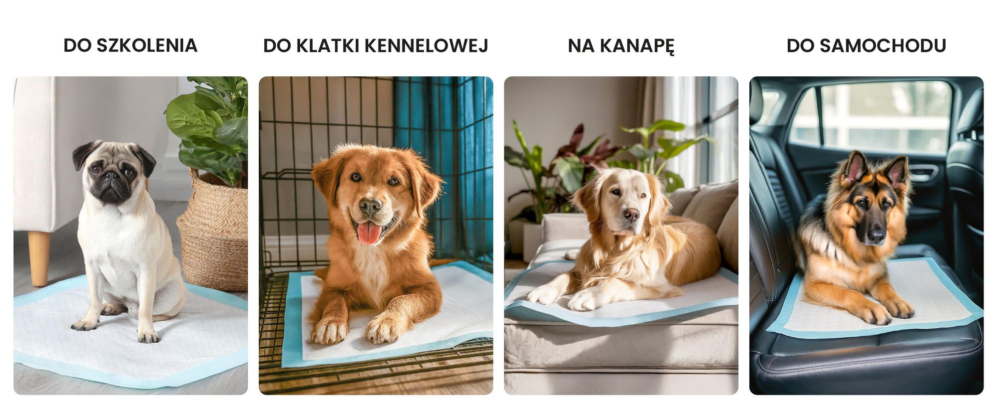 RAGI Podkłady treningowe dla psów, 50 sztuk, szczenięta, maty PIPI Chłonne, szczelne, podkłady treningowe na nietrzymanie moczu, 60x90cm