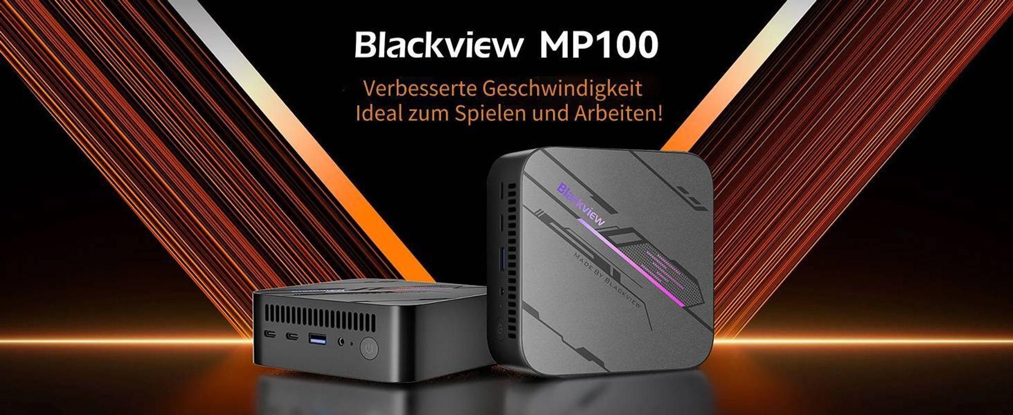 Blackview MP100 Pro Mini PC+K1 Tastatur, Intel i3-1215U bis zu 4,4 GHz, 16GB DDR5 512GB PCIe 4.0 SSD, 4K@144Hz/WiFi 6/DP/HDMI/Windows 11 Pro