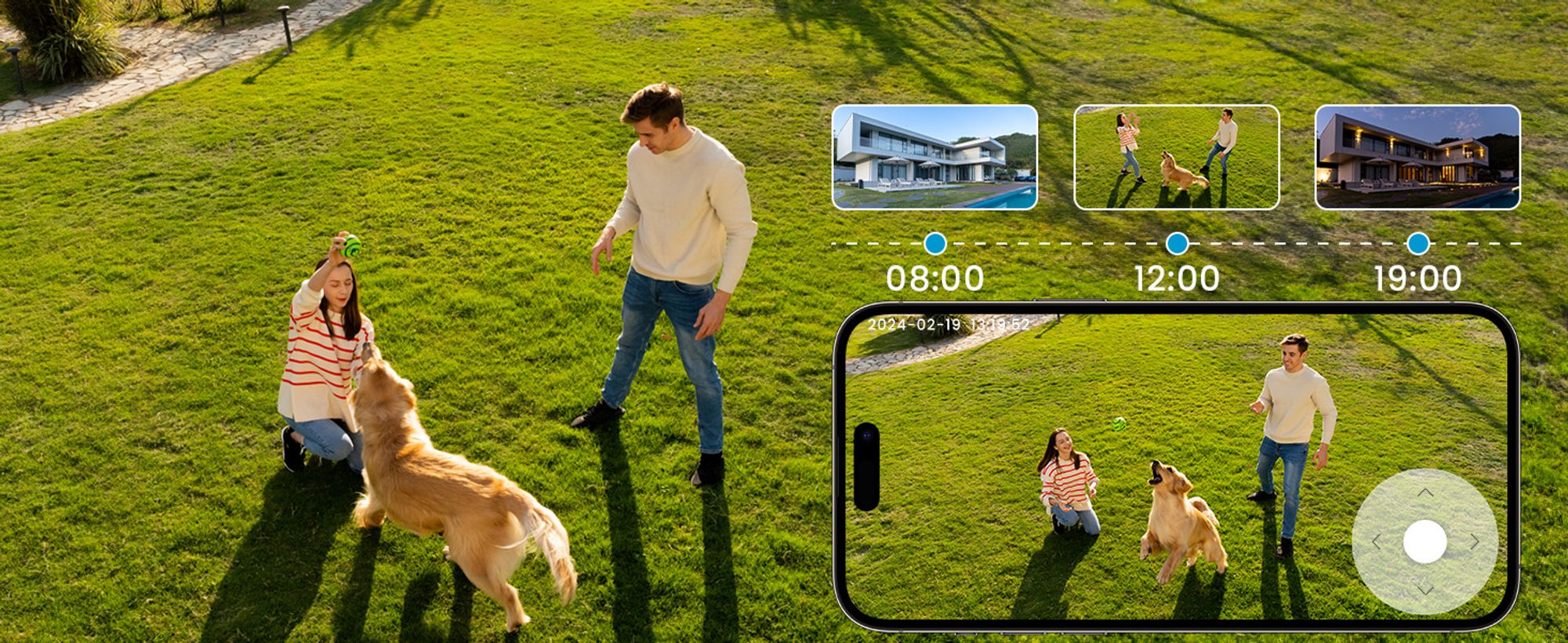 ieGeek 2K Überwachungskamera Aussen WLAN PTZ WiFi Dome Kamera Zwei-Wege-Audio