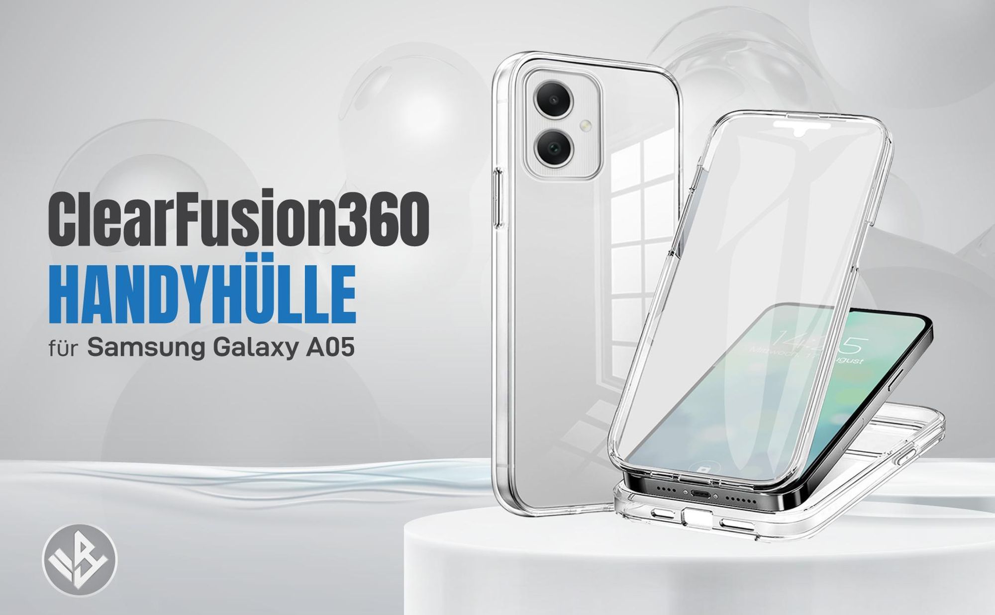 Transparente 360 Grad Hülle für Samsung Galaxy A05 mit Kameraschutz