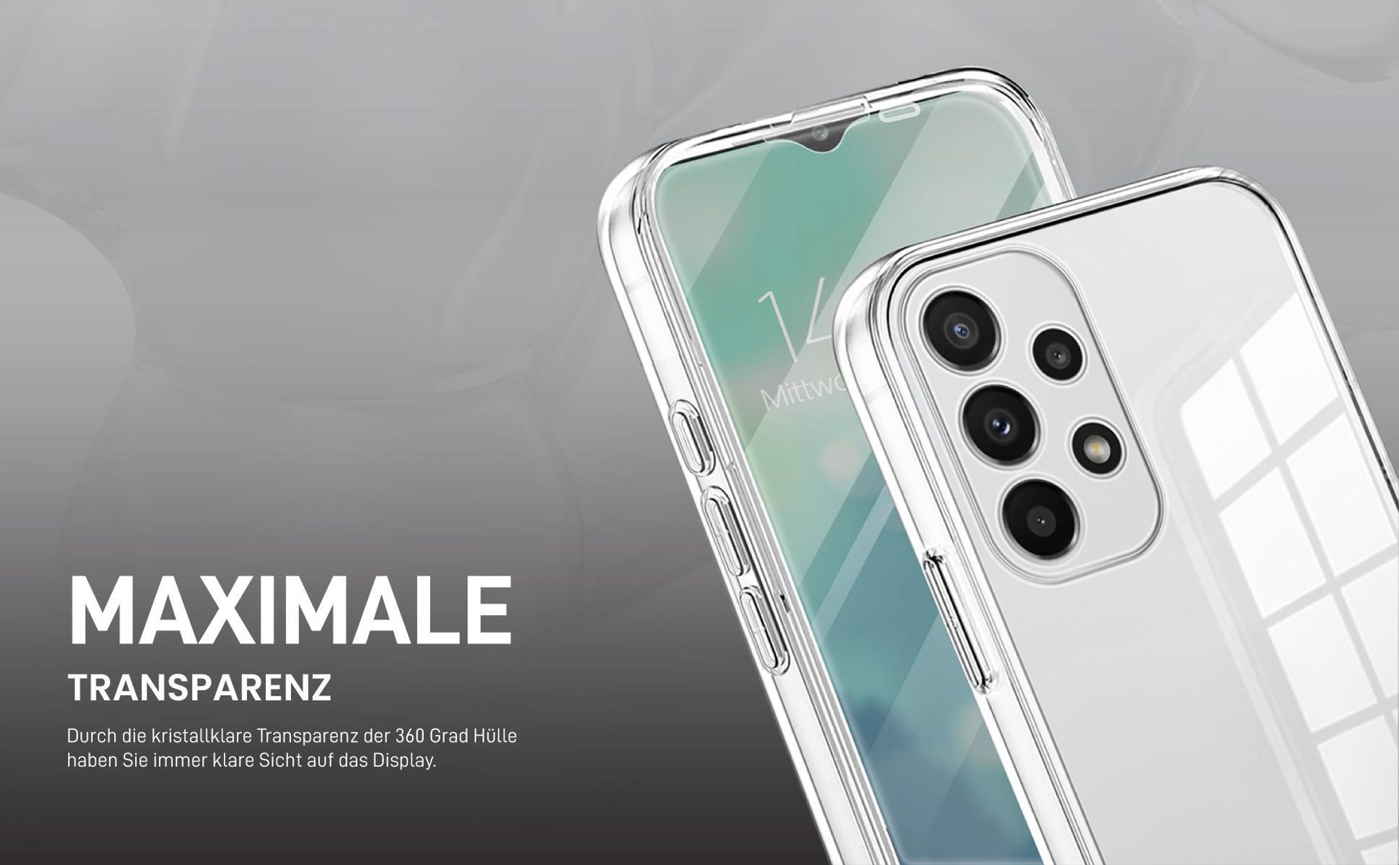 Transparentes 360 Grad Cover Front Back für Samsung Galaxy A33 5G
