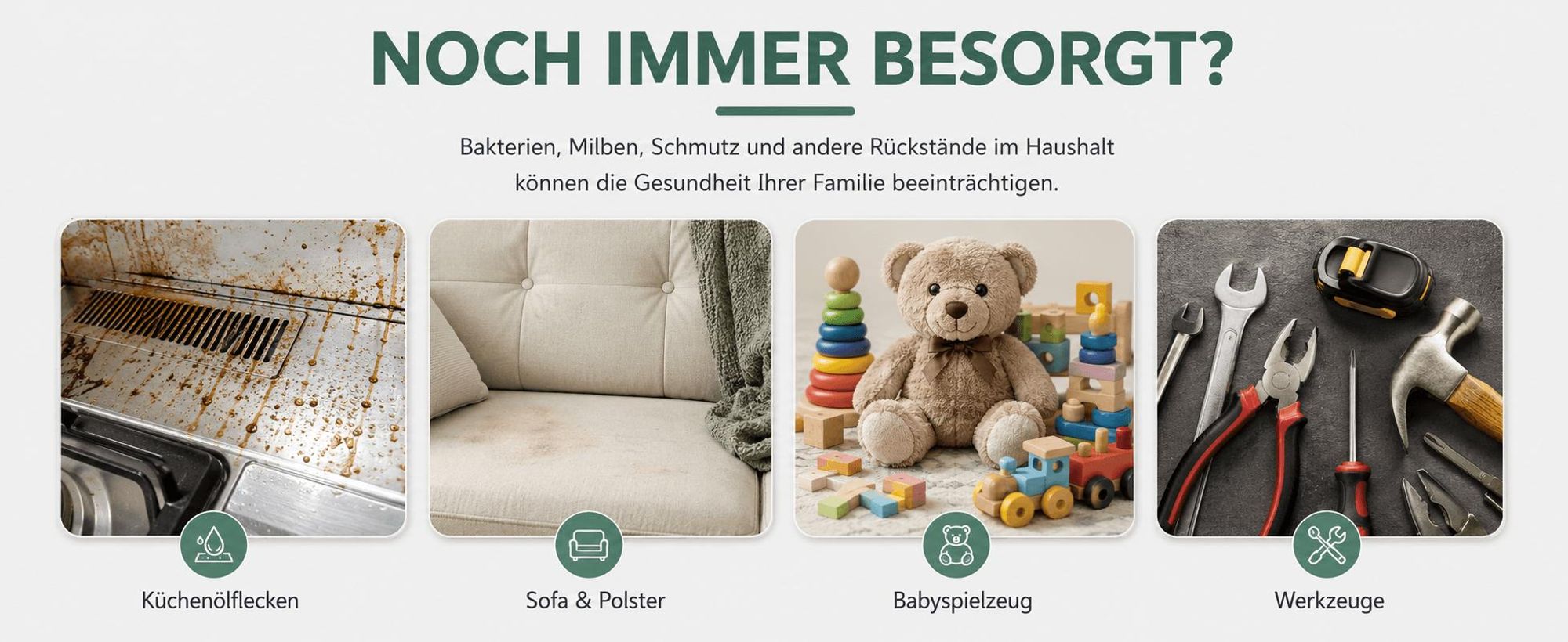2 in 1 Handdampfreiniger, Dampfreiniger mit 16 Zubehör, Multifunktional Dampfreiniger, für Böden, Fenster, Sofas, Küche, mit Sicherheitsschloss