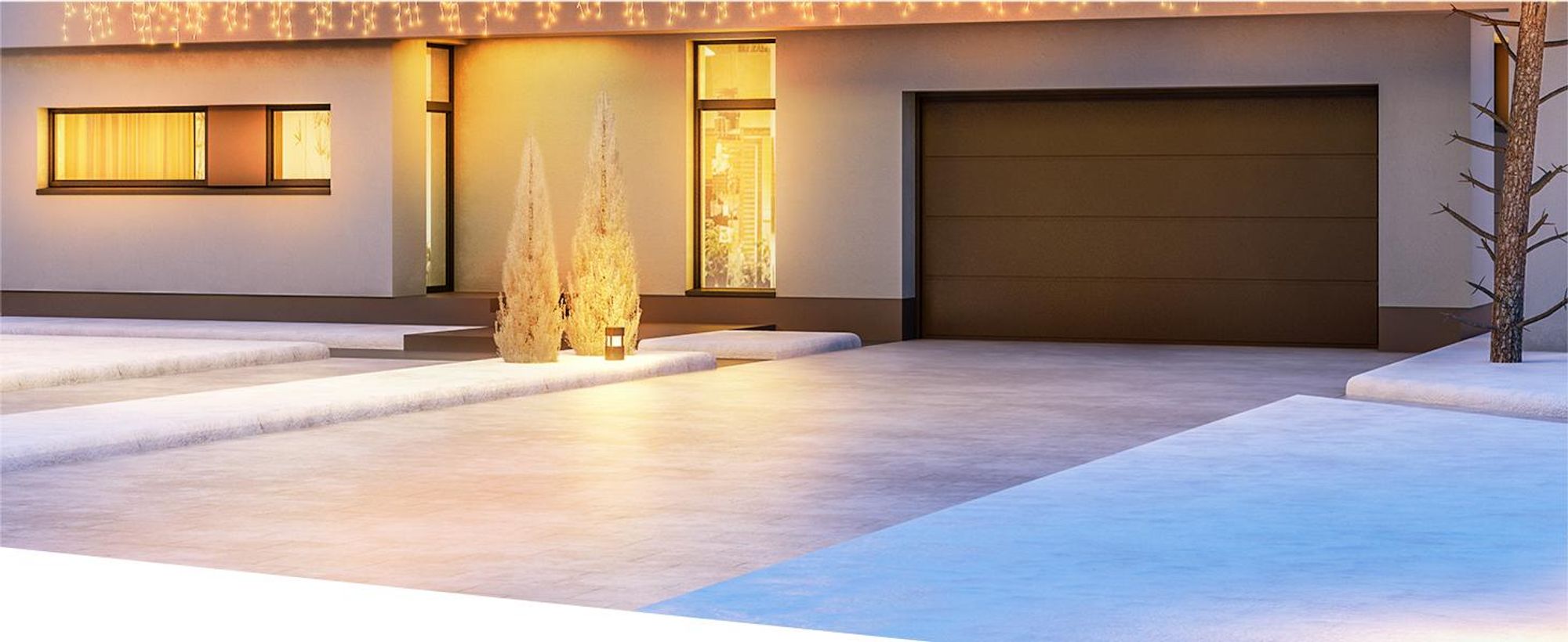 MONZANA® Eisregen Lichterkette Außen 400 LED Warmweiß