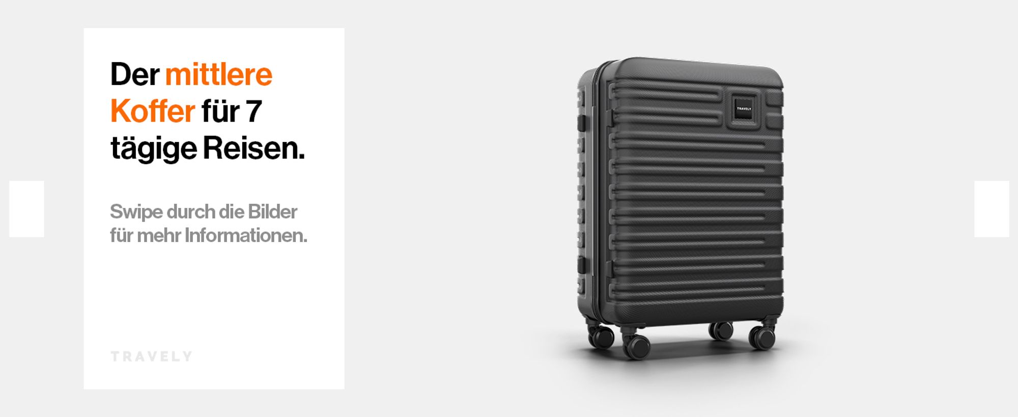 TRAVELY Premium Koffer Set: 77cm, 67cm & 55cm Handgepäck Koffer in einem Set, sehr robuste Reisekoffer mit sanften Rollen & TSA Schloss, Reisekoffer, Koffer & Trolleys