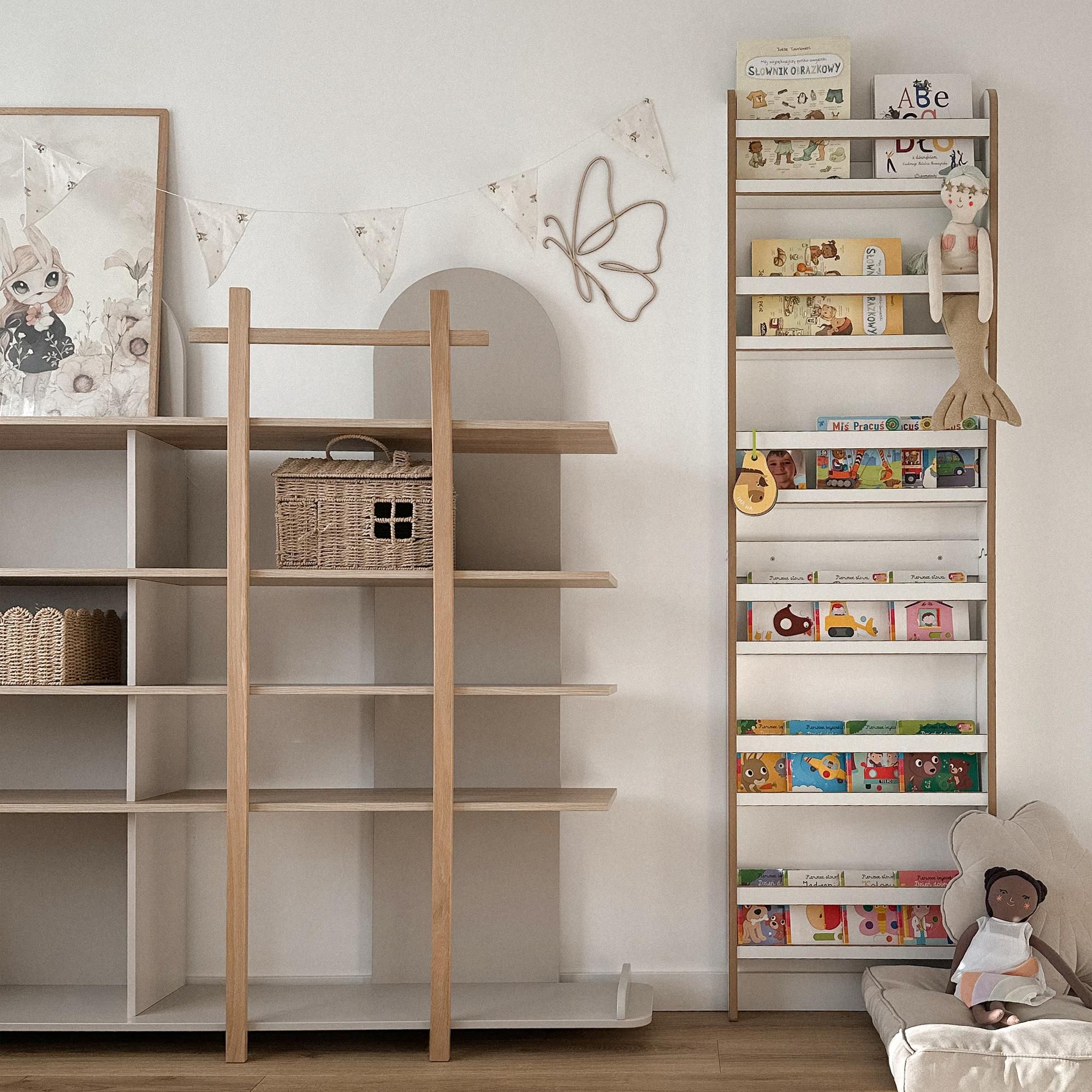 MAMOI® regał dla dzieci, regał do pokoju dziecięcego, półka na książki, półka na książki, półka ścienna dla dzieci, półka na książki dla dzieci