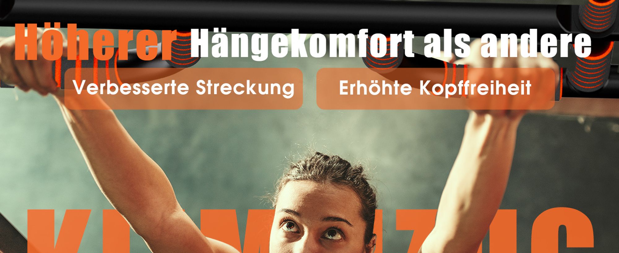 DH FitLife Klimmzugstange Türrahmen ohne Schrauben kein Abrutschen mit Multigriff-Positionen, Reckstange Turnstange Türreck, für Türrahmen 65-92cm