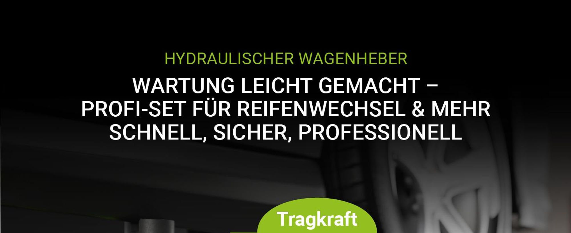 Juskys Wagenheber 2,5 t, hydraulisch mit Transportbox & Zubehör – Schwarz/Grün