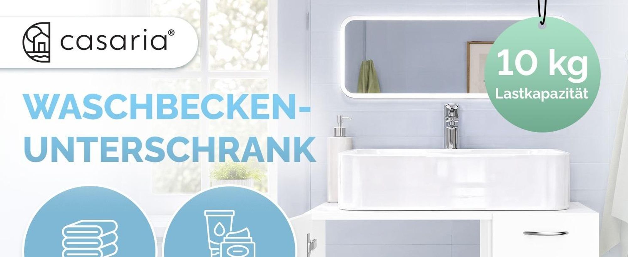 CASARIA® Waschbeckenunterschrank