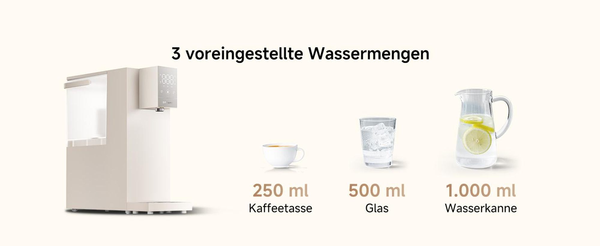 Dreame C10 Wasserspender Heißes und Kaltes Wasser Für Die Arbeitsplatte,Temperatur- und Durchflussregelung,UV-Sterilisationsfilter,Ohne Installation