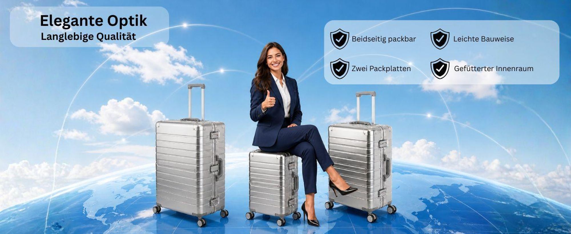 Travelhouse Oslo Premium Aluminium Koffer mit maximaler Sicherheit