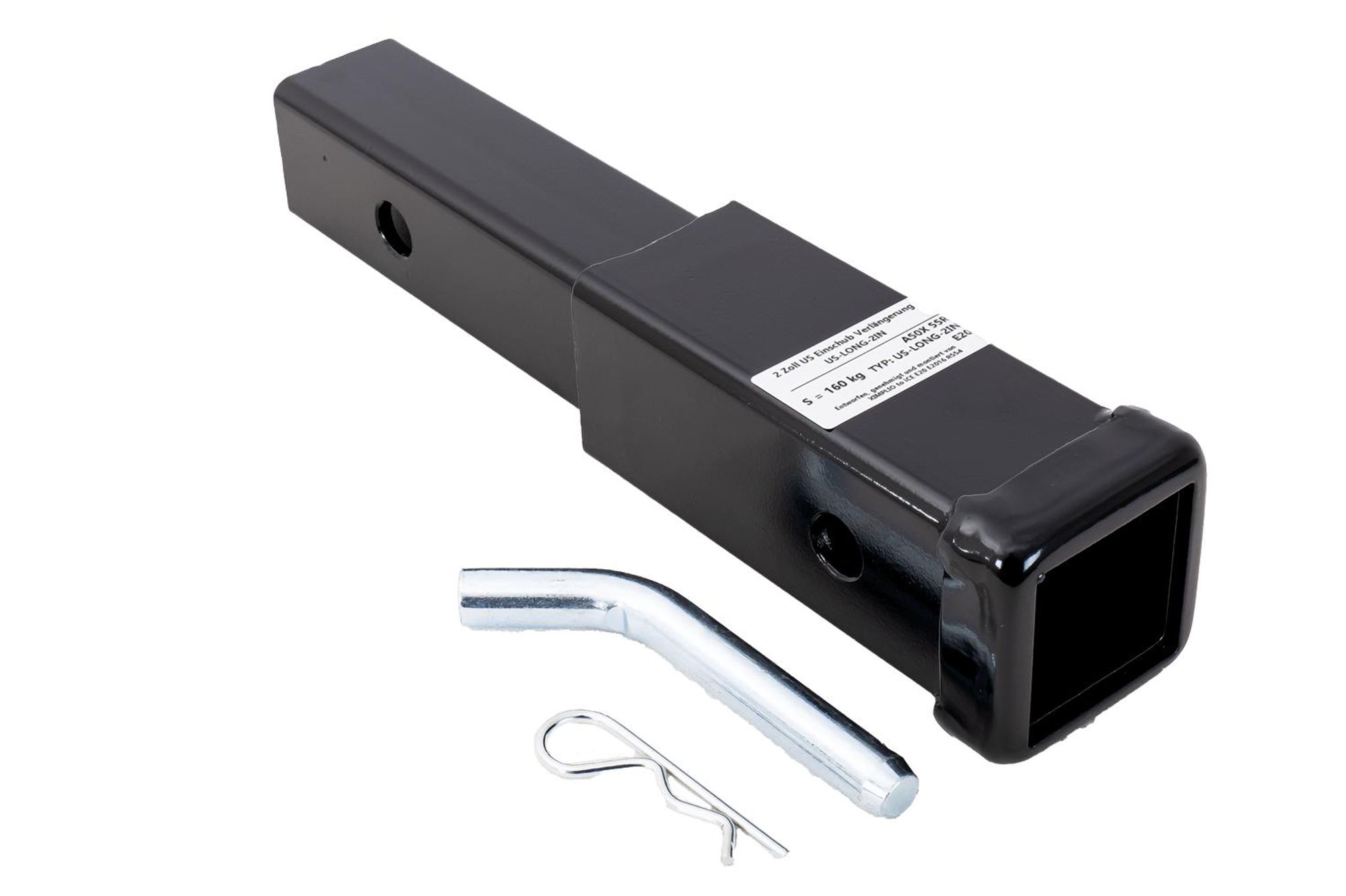 Ximplio predlžovací diel na ťažné zariadenie, 2 palce (50,8 mm), 205 mm, adaptér 51x51 mm, určený pre vozidlá v USA, ideálny pre nosiče bicyklov a navijaky