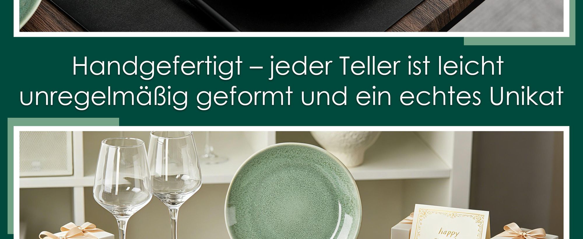 Teller set 4er Ø19,5 cm Keramik Essteller Frühstücksteller Brotteller Flachteller für 4 Personen Reactive-Glasur Mikrowellen- und Spülmaschinenfest