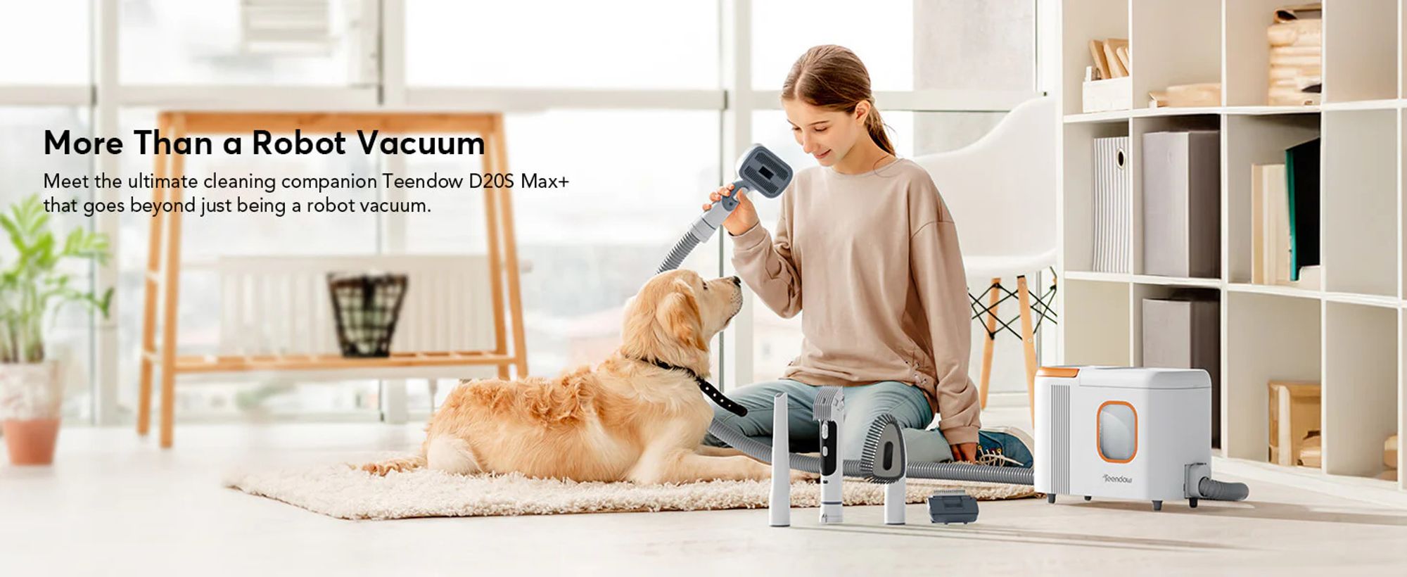 Teendow D20S Max Saugroboter mit Wischfunktion, 6000Pa, LiDAR, Selbstentleerung, App & Sprachsteuerung, 3-in-1, Weiß
