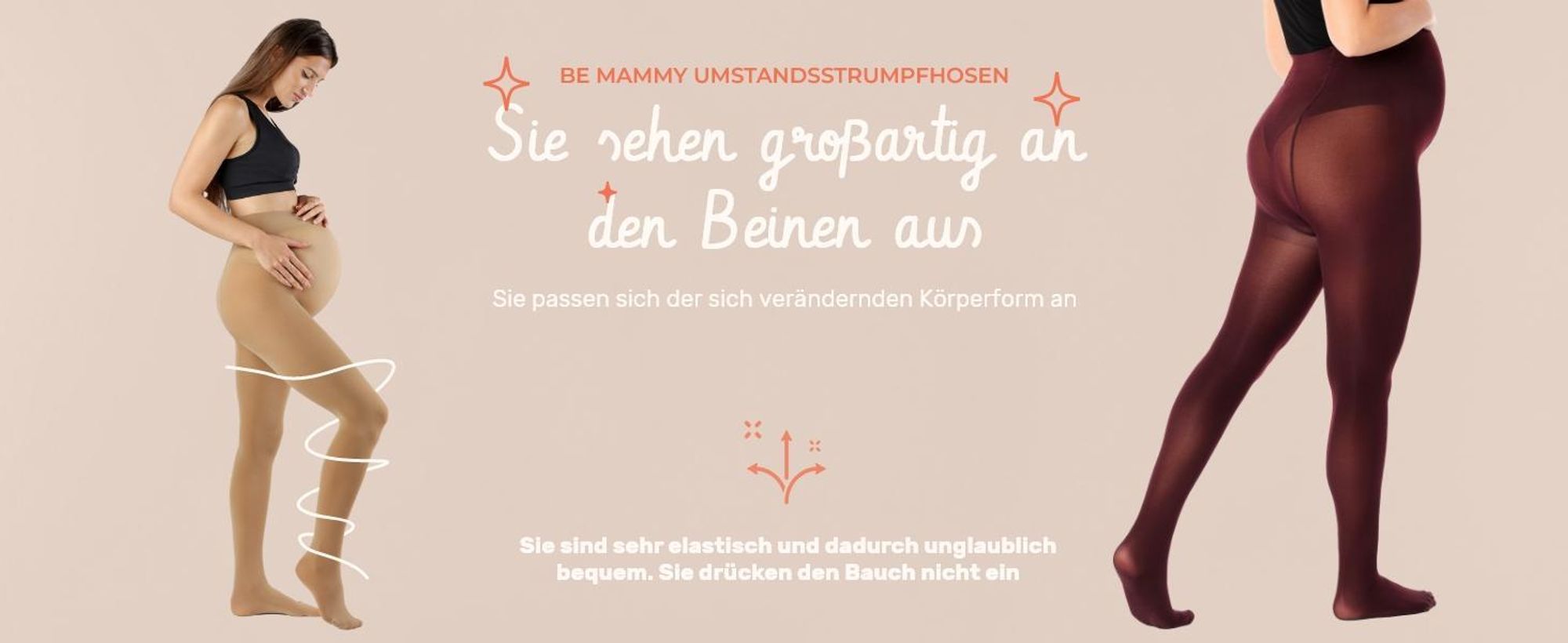 Be Mammy Kurze Umstandsleggings BE-1124 (Schwarz, L-XL) .