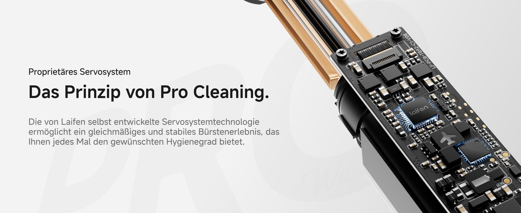 Laifen Wave Pro elektrische Zahnbürste – Aluminium, WaveMotion, Drucksensor, App-Steuerung, Tiefenreinigung, lange Akkulaufzeit & kabelloses Laden