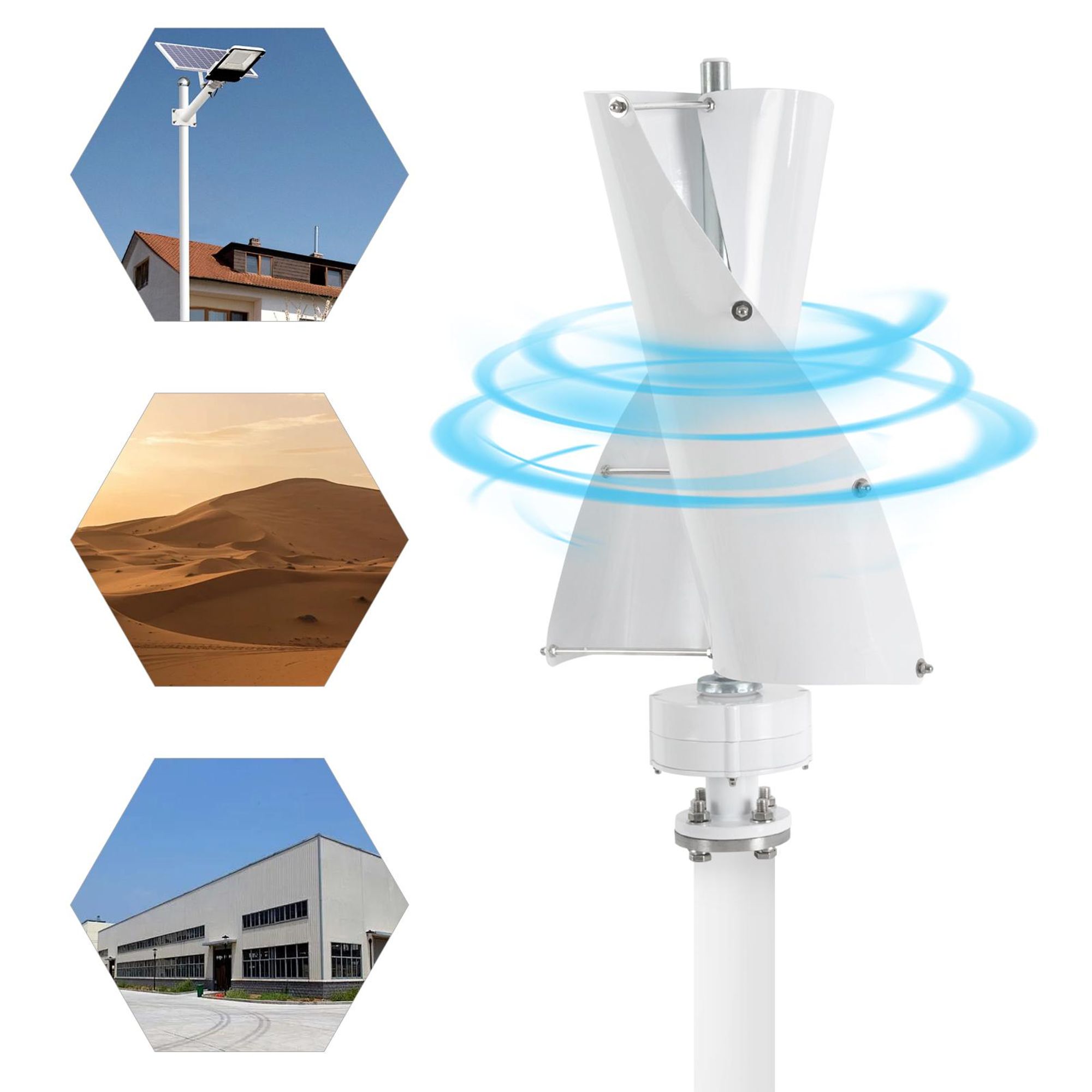 Windturbine, Vertikalachsen-Windturbinen-Generator mit Controller, Windturbine Windturbine Stromerzeugung