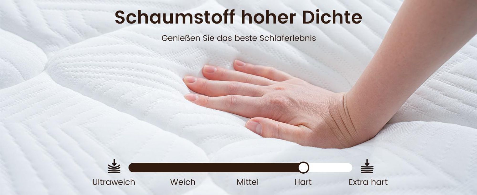 Matratze HOM Plus 160x200 25cm Luxus Taschenfederkern 7 Zonen Federkernmatratze H3/H4 orthopädisch