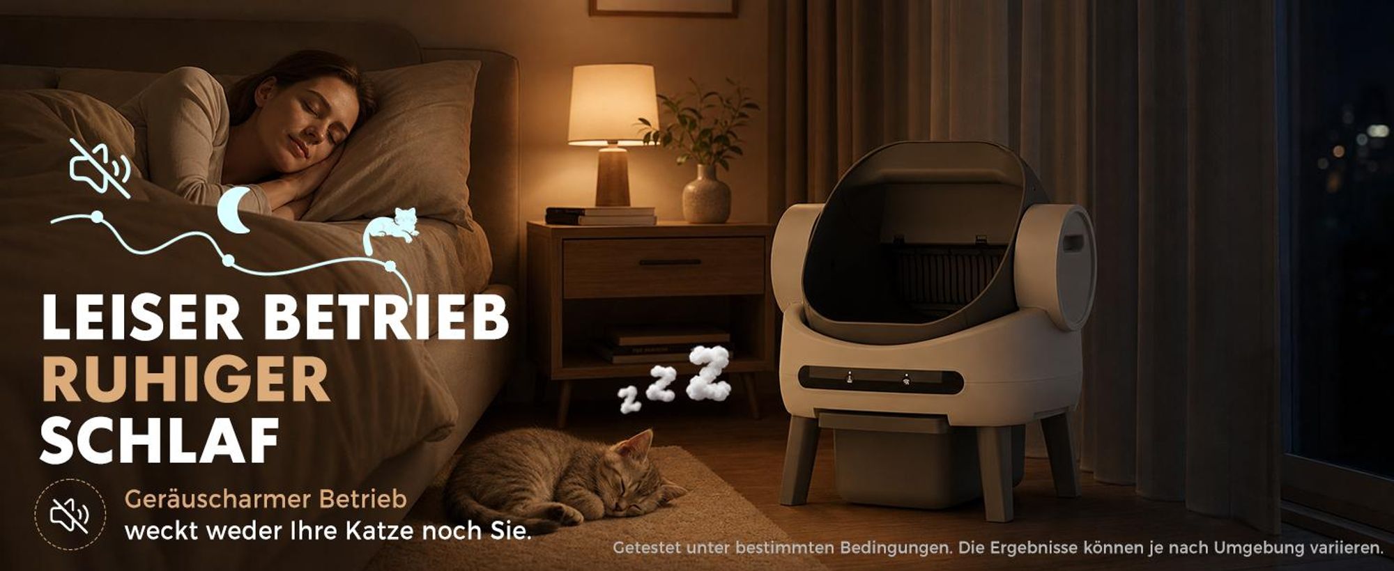 GTPLAYER Selbstreinigende Katzentoilette, 10L Großer Abfallbehälter, APP Steuerung mit Display und Antiklemmfunktion, Geeignet für alle Katzenstreu