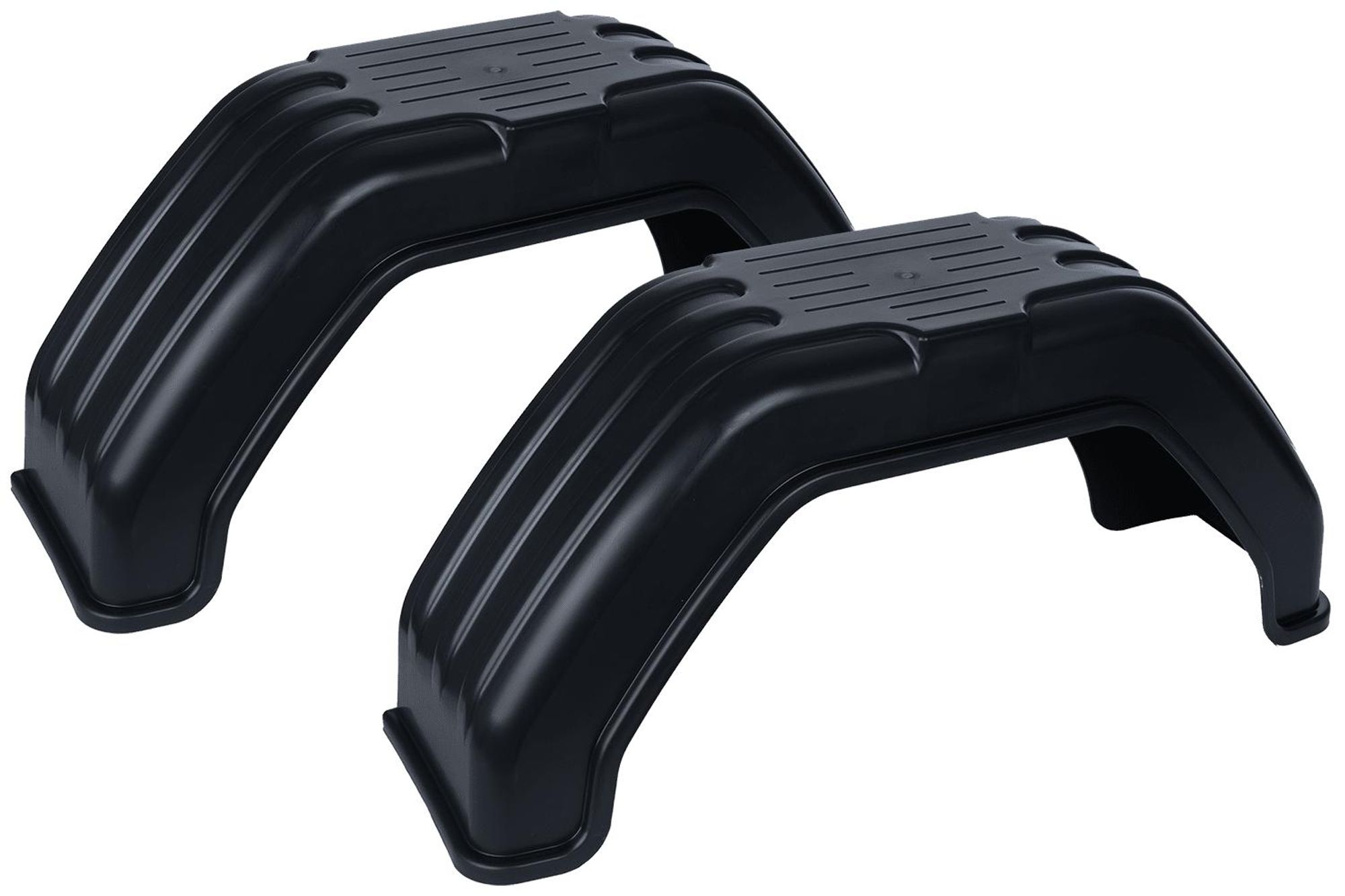 SIEROSLAWSKI GROUP Kotflügel-Set 13-14 Zoll aus PVC 2 Stück für Pkw-Anhänger 710x200 mm als flacher schwarzer Radkasten