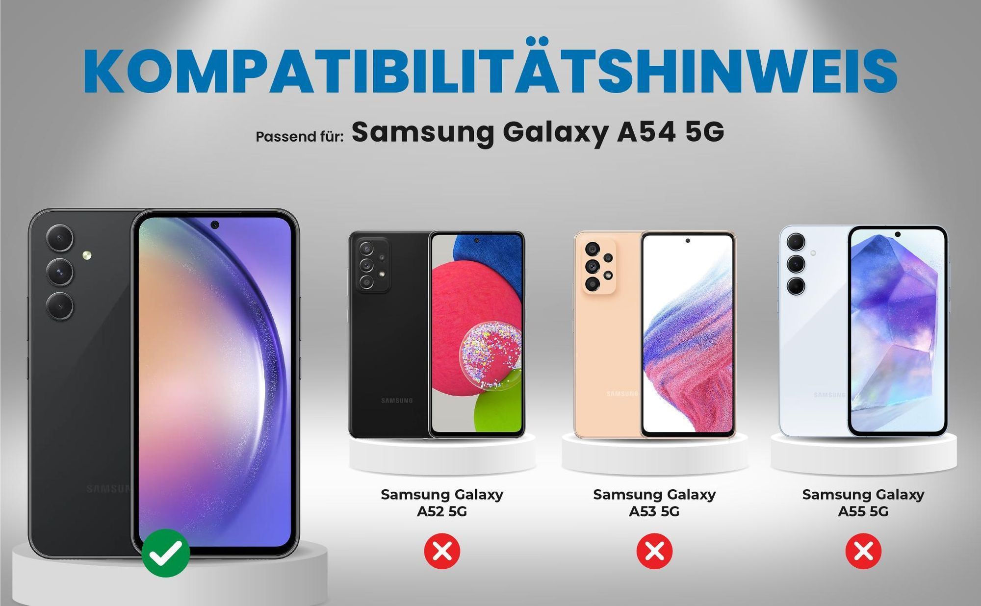 Kompatibilitätshinweise Hülle für Samsung Galaxy A54 5G