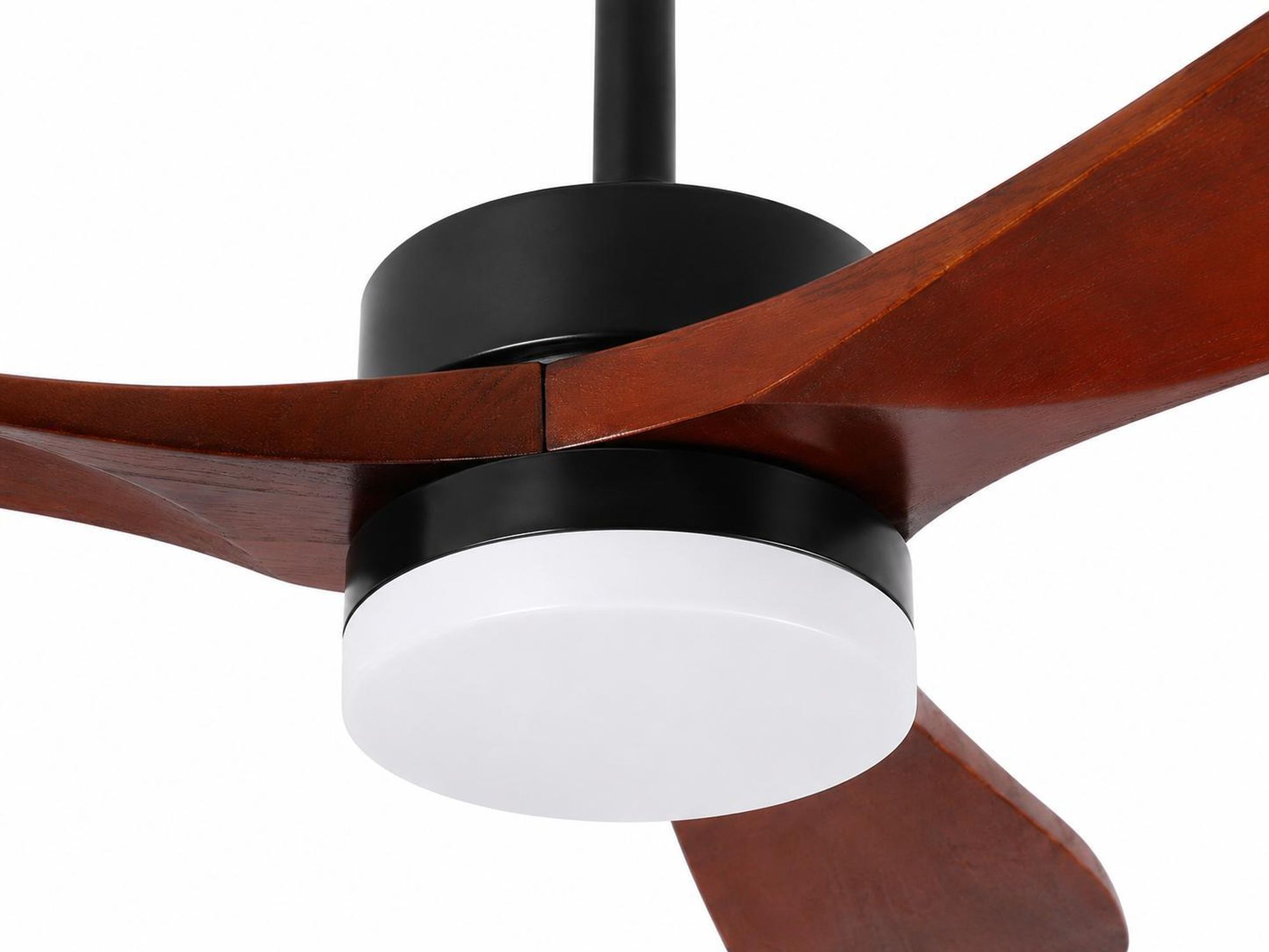 Ø106cm Echtholz Deckenventilator mit Beleuchtung 3 Flügel Ventilator Lampe Decke Smart APP & Fernbedienung 6 Stufen 3 Farben Wohnzimmer Schlafzimmer