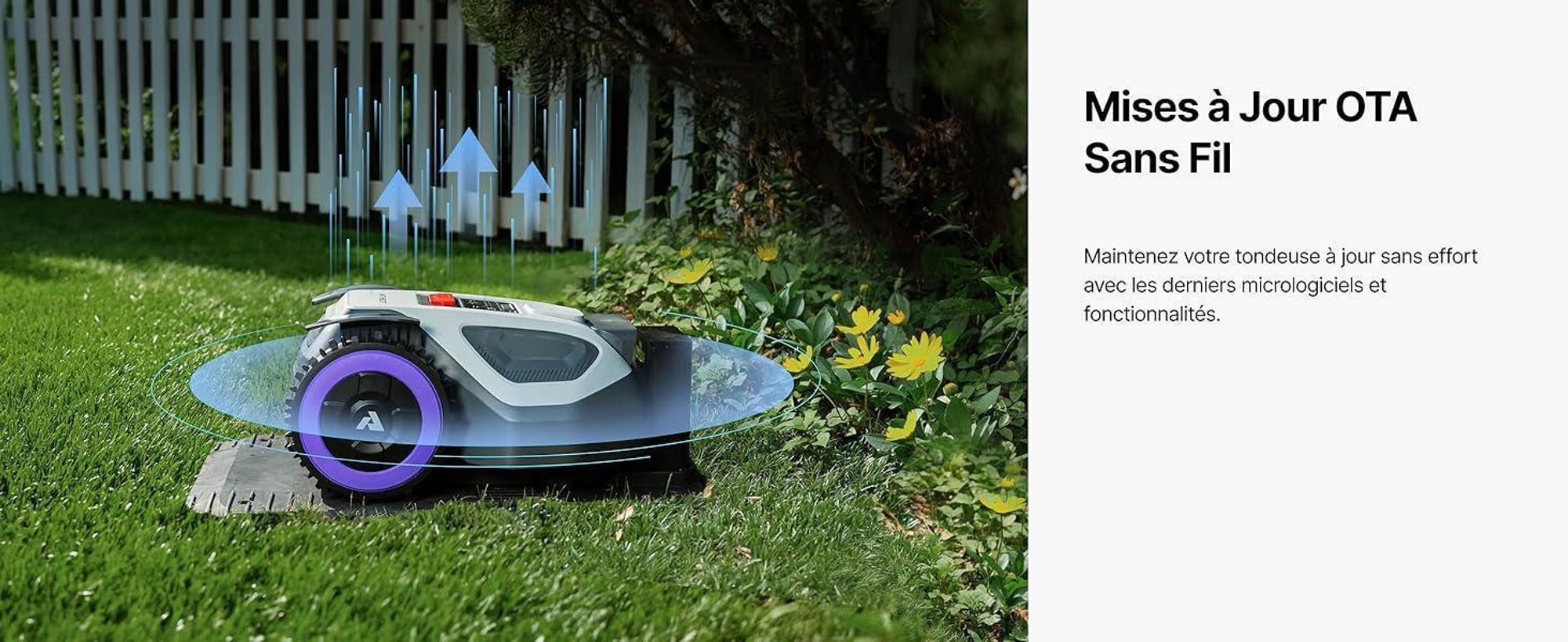 Robot tondeuse ANTHBOT M9 sans fil, avec garage premium, navigation RTK, caméra IA, jusqu'à 900 m², pente de 45 %, 3 mois de service NRTK s