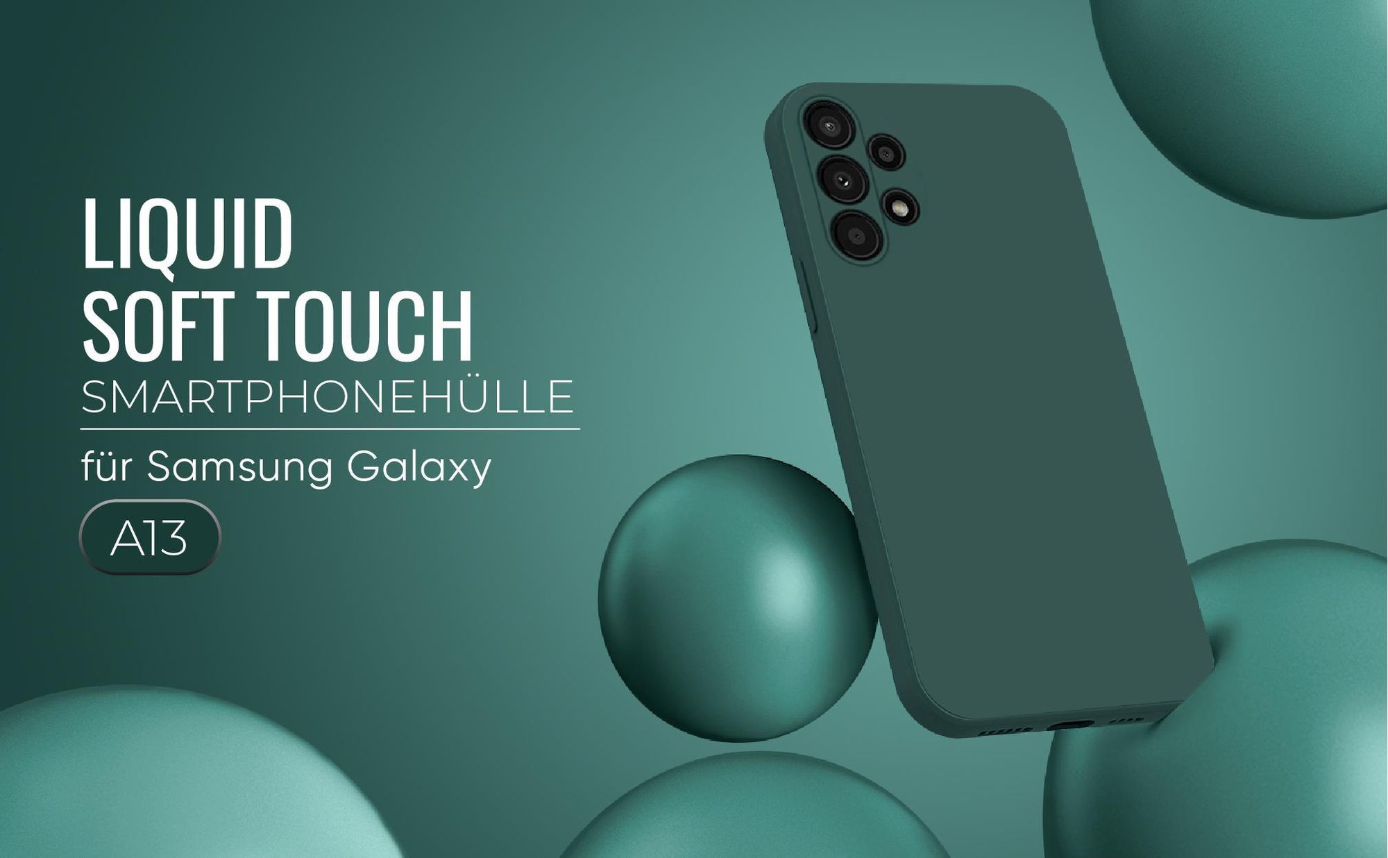 Liquid Soft Touch Smartphone Hülle in Grün für Samsung Galaxy A13