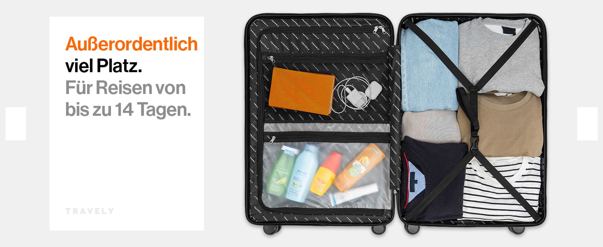 TRAVELY Premium Koffer Set: 77cm, 67cm & 55cm Handgepäck Koffer in einem Set, sehr robuste Reisekoffer mit sanften Rollen & TSA Schloss, Reisekoffer, Koffer & Trolleys