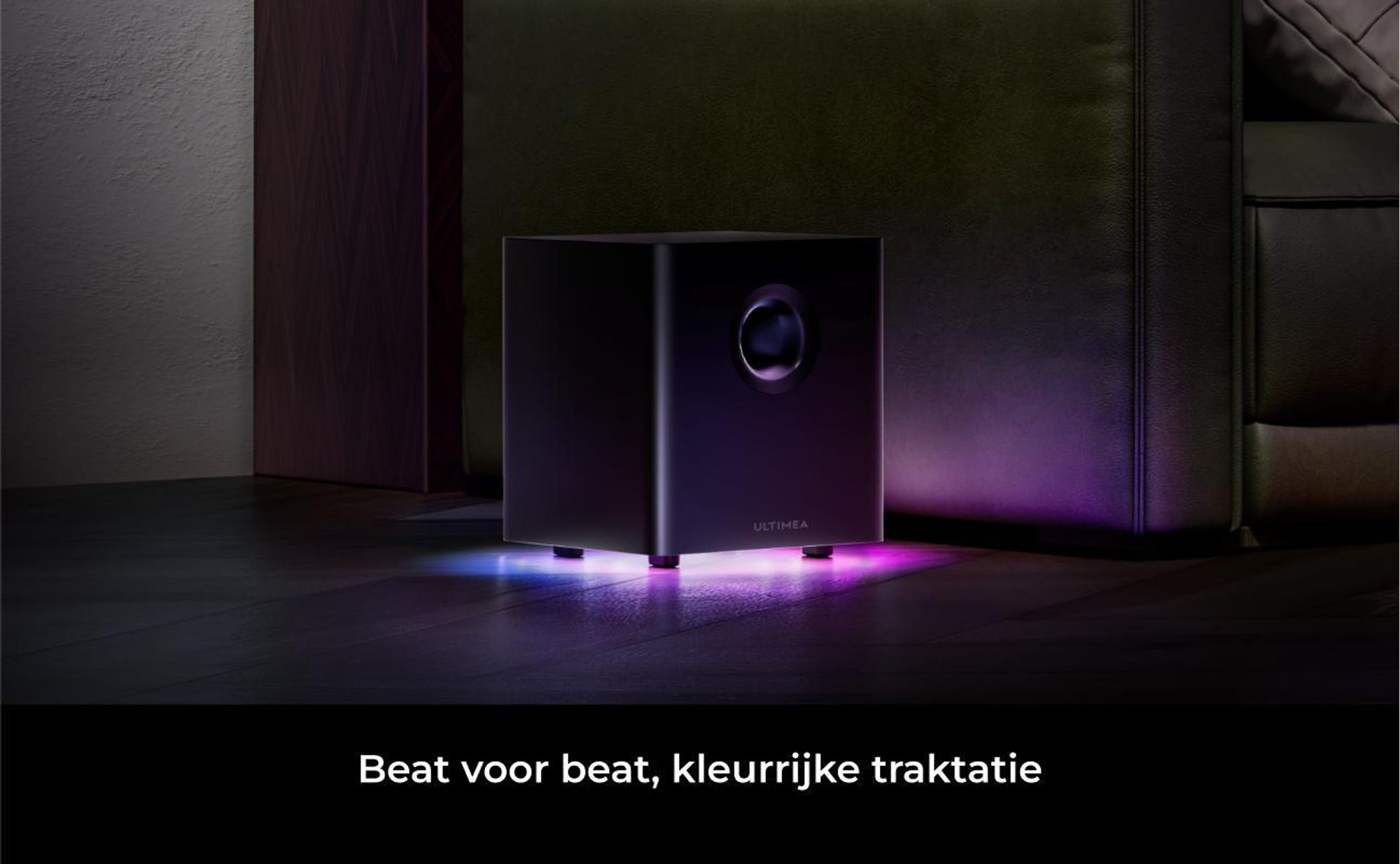 ULTIMEA 7.1kanálový odnímatelný soundbar s RGB osvětlením, virtuální prostorový zvukový systém se subwooferem, 2 prostorové reproduktory, 410 W