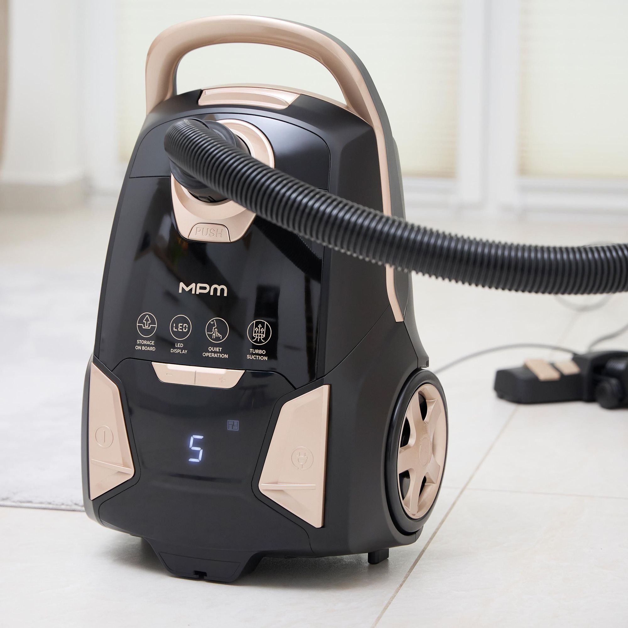 Beutelstaubsauger - stark - leise, Handheld - Zimmer - Silencer - Bedienelemente im Griff MPM MOD-55